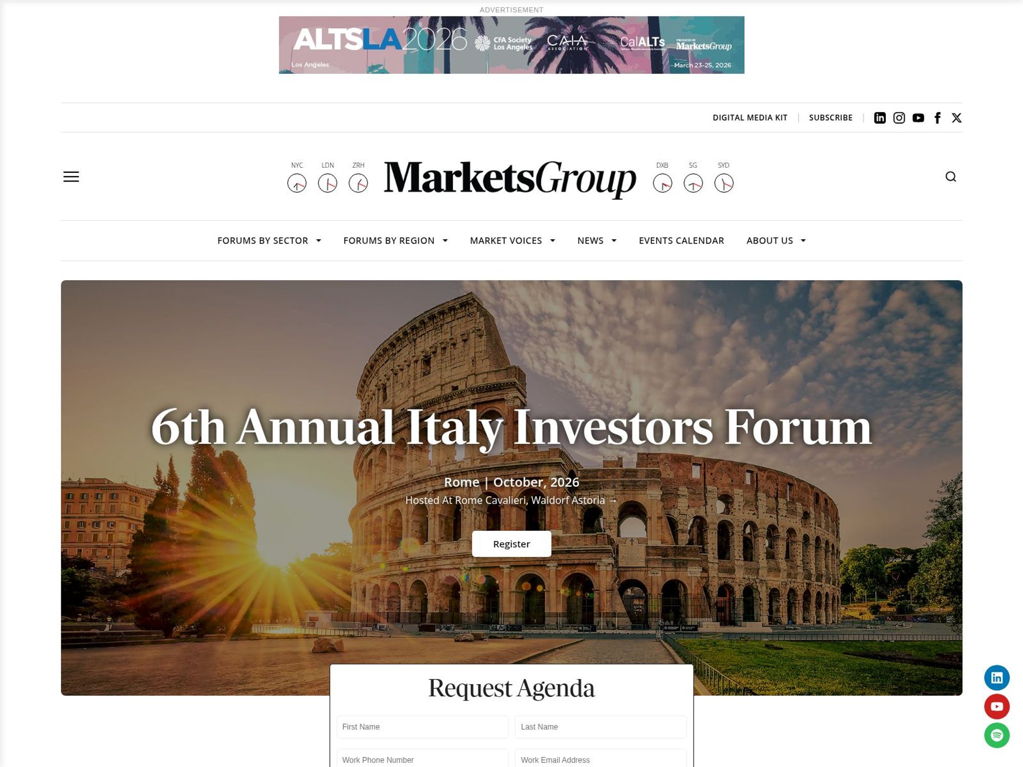 6th Annual Italy Investors Forum website