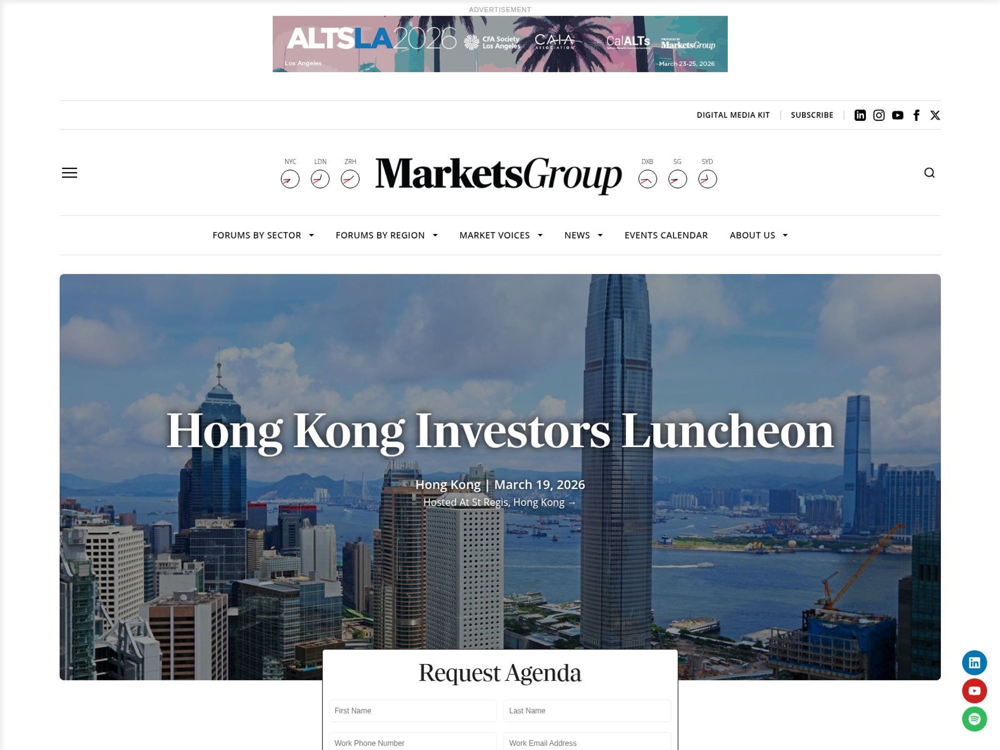 Hong Kong Investors Luncheon website