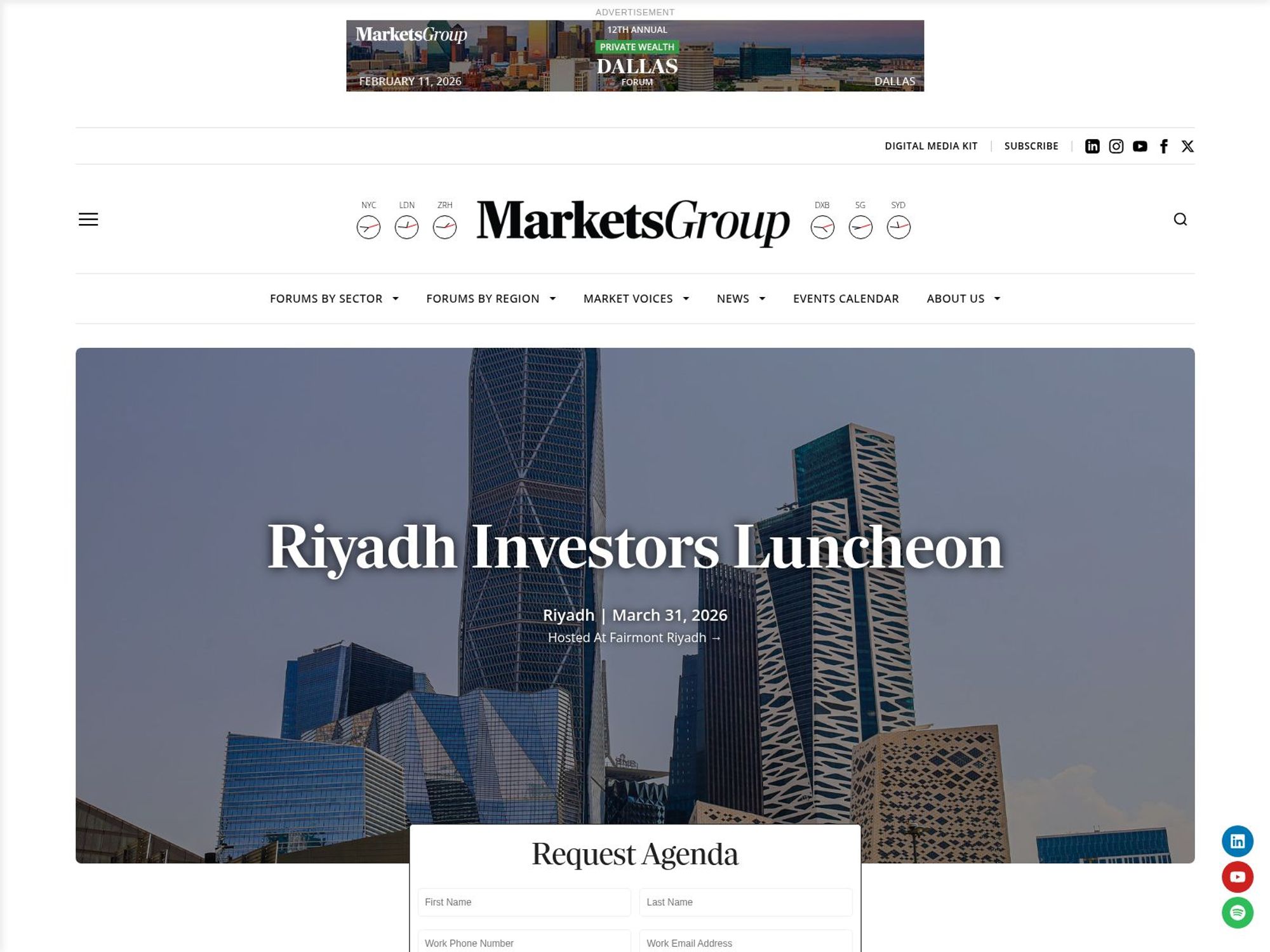 Riyadh Investors Luncheon website
