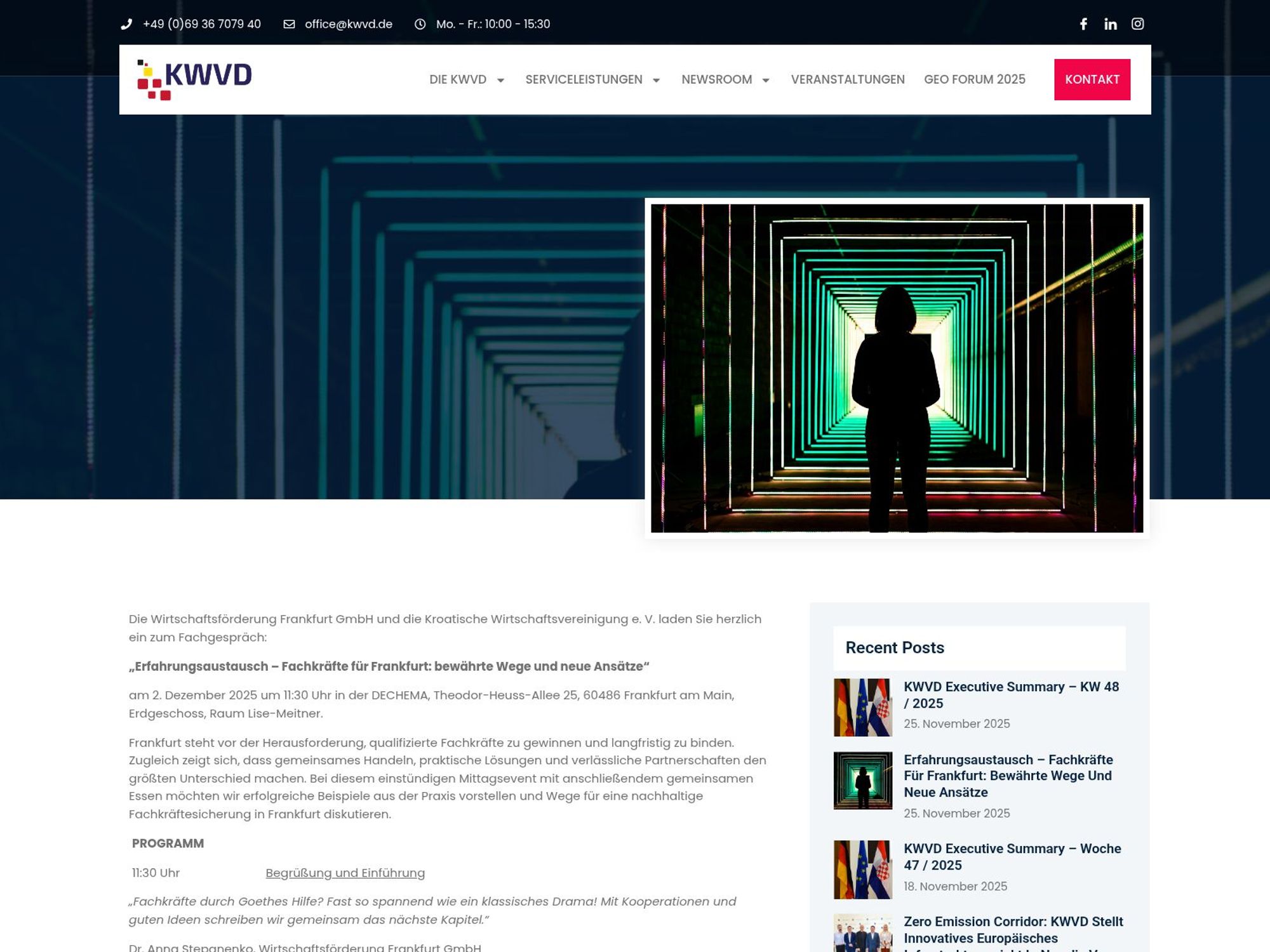 Erfahrungsaustausch – Fachkräfte für Frankfurt: bewährte Wege und neue Ansätze website