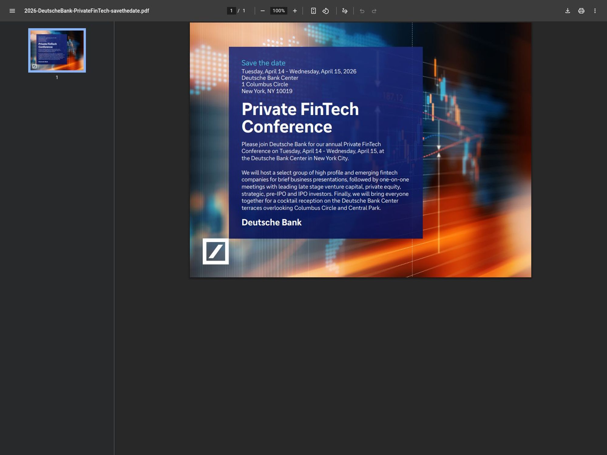 Private FinTech Conference website