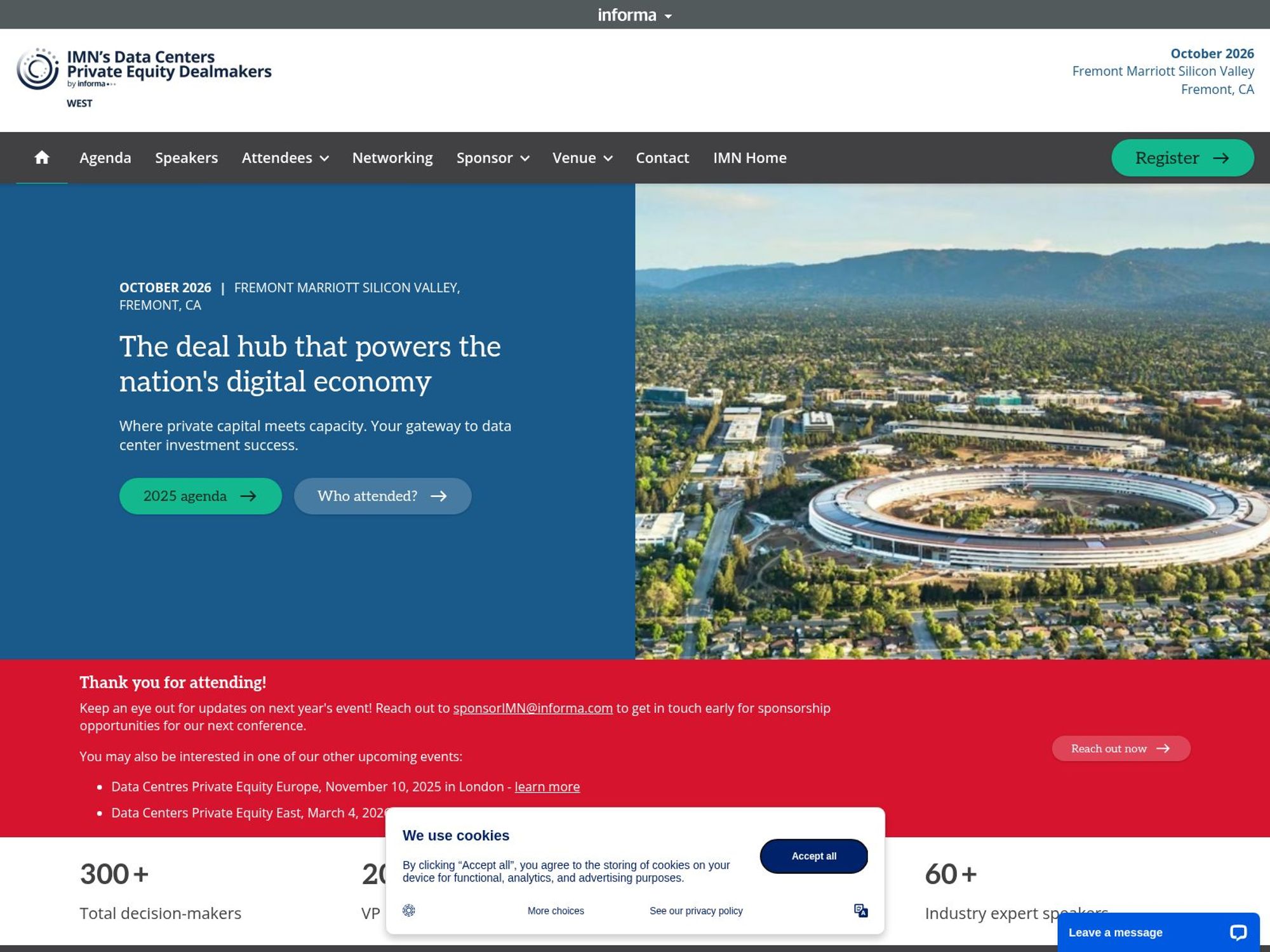 Data Centers West website