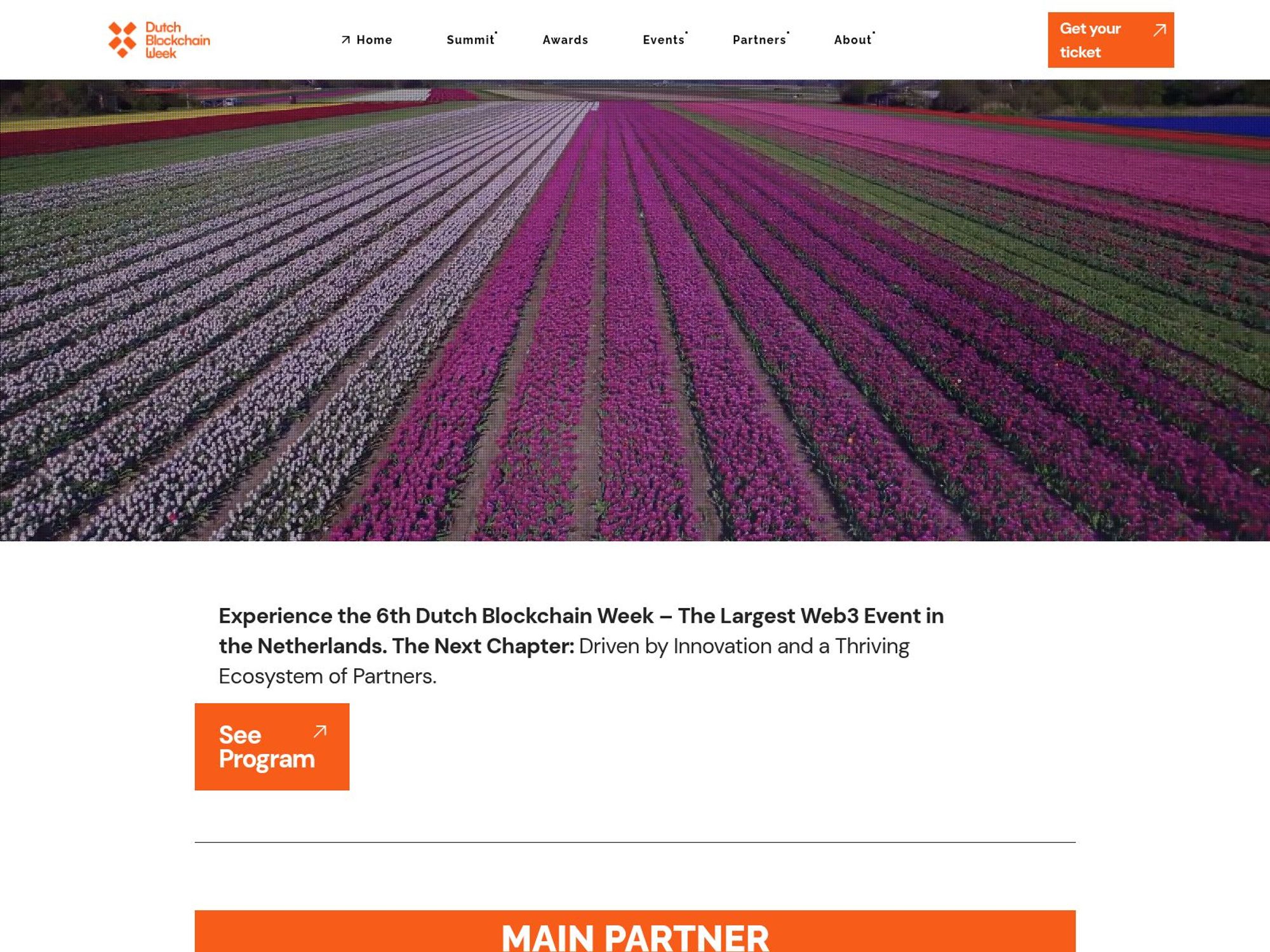 Dutch Blockchain Week 2026 website
