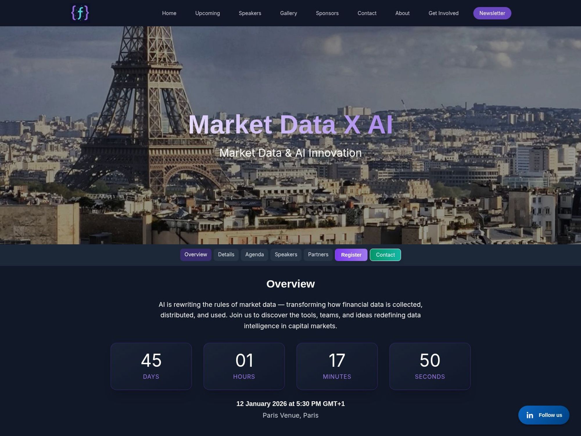 Market Data x AI - PARIS website