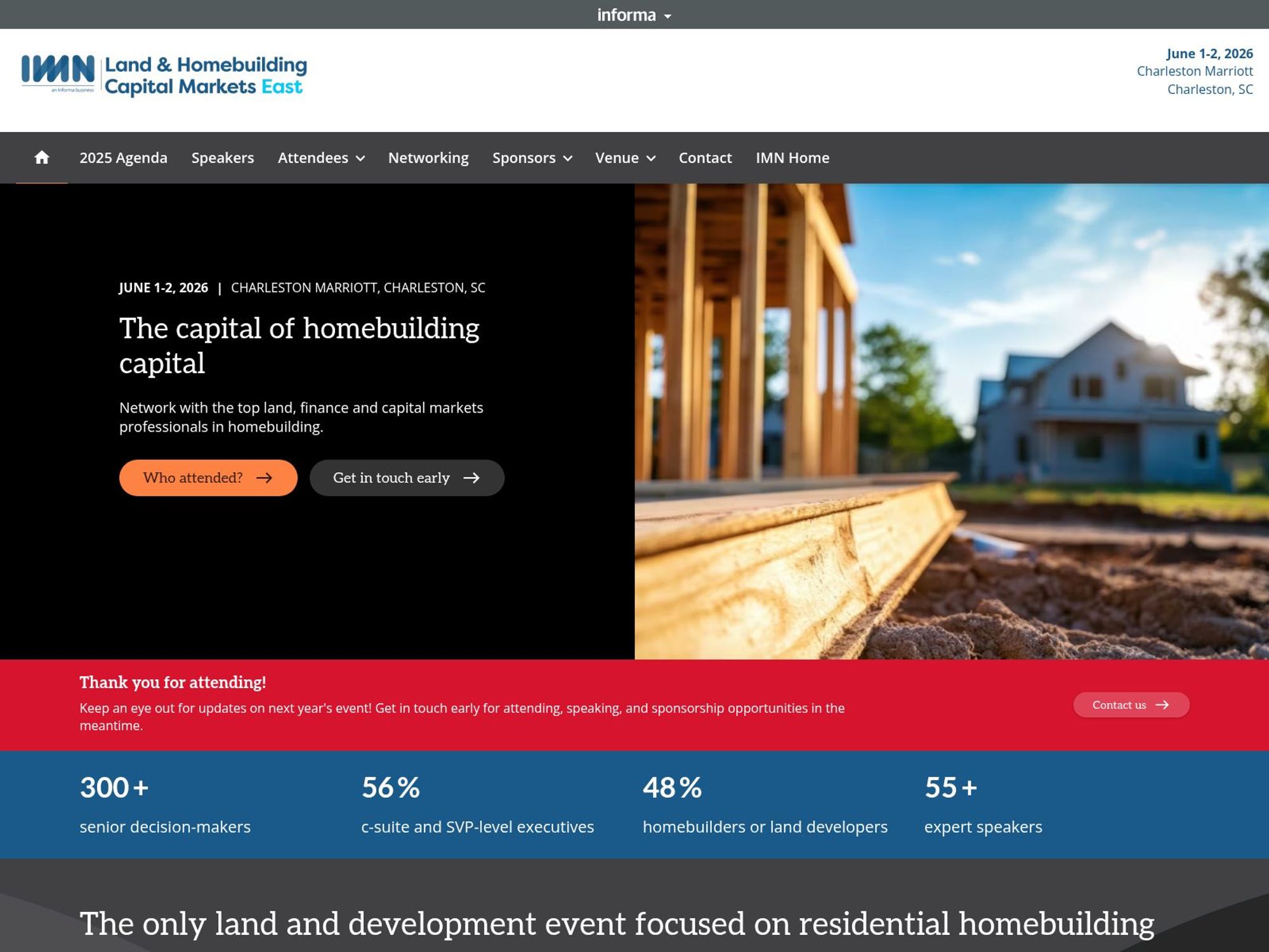 IMN Land & Homebuilding Capital Markets website