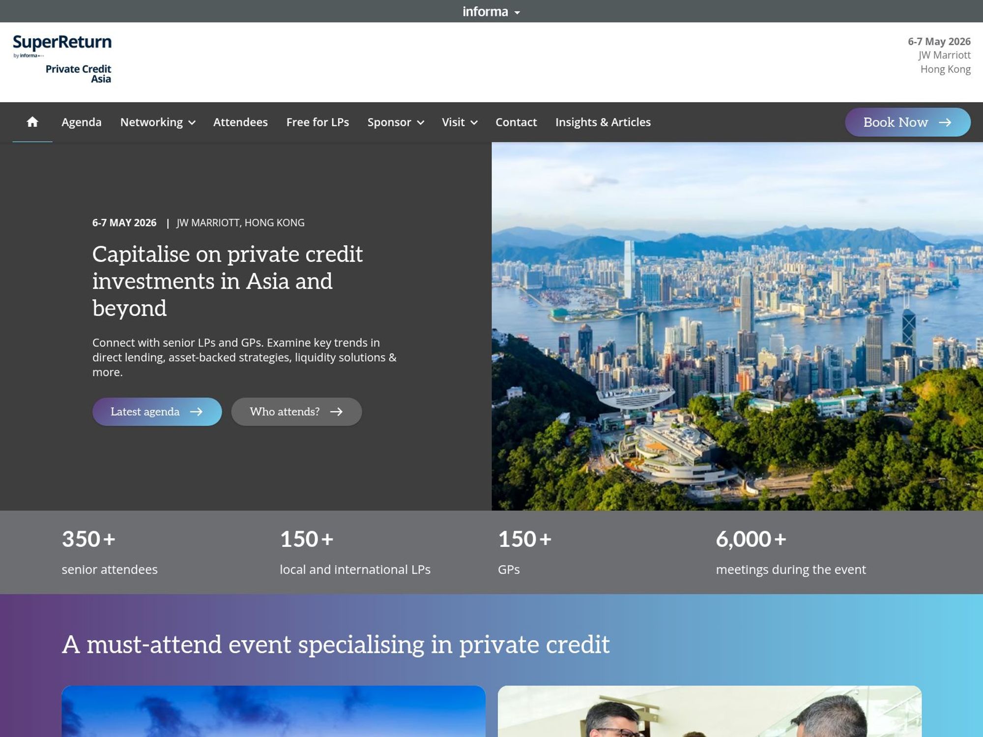 SuperReturn Private Credit Asia website