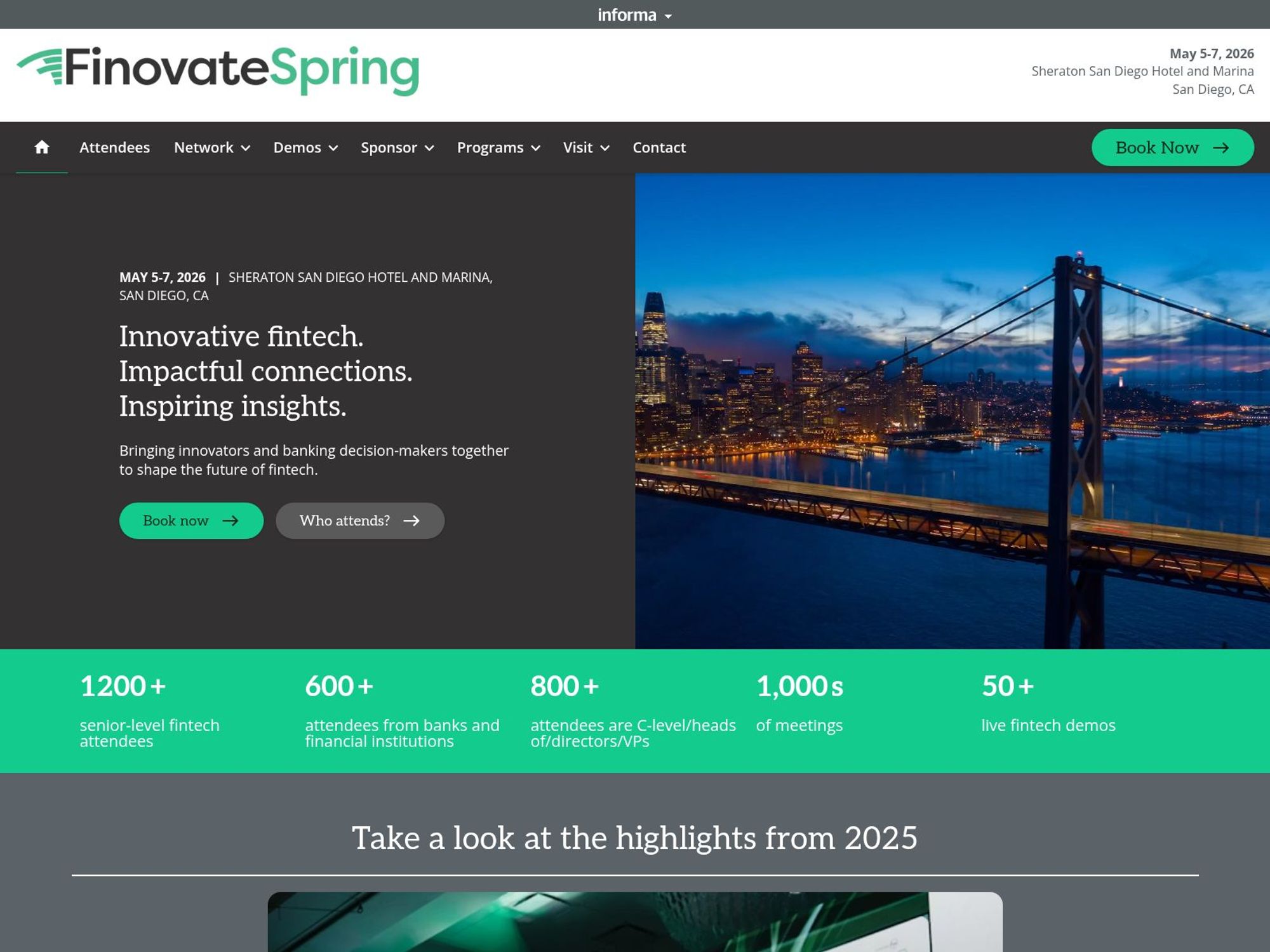 FinovateSpring website