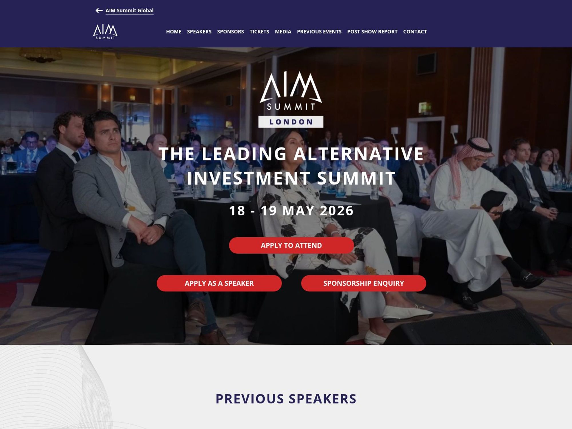 AIM Summit London Edition 2026 website