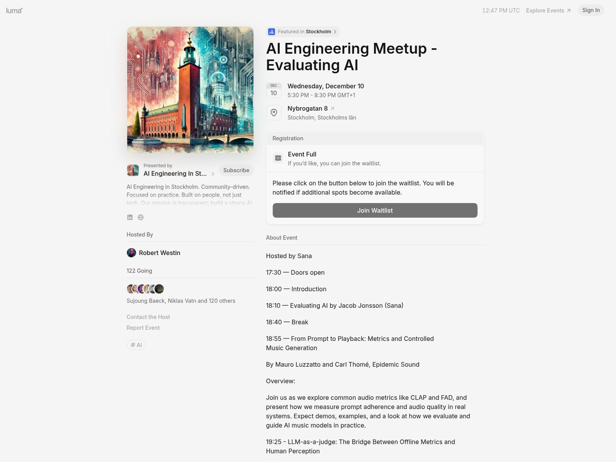 AI Engineering Meetup - Evaluating AI website