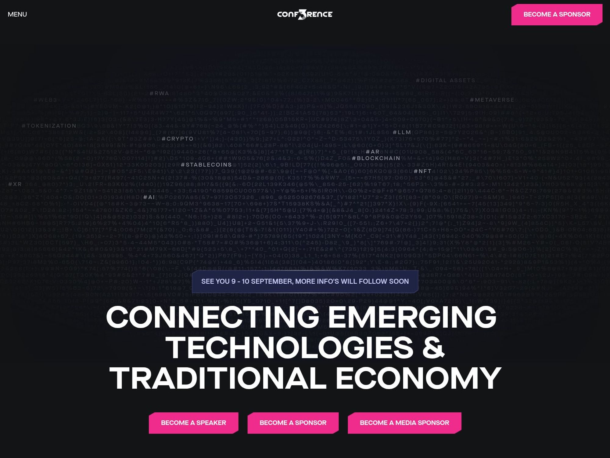 CONF3RENCE 2026 website