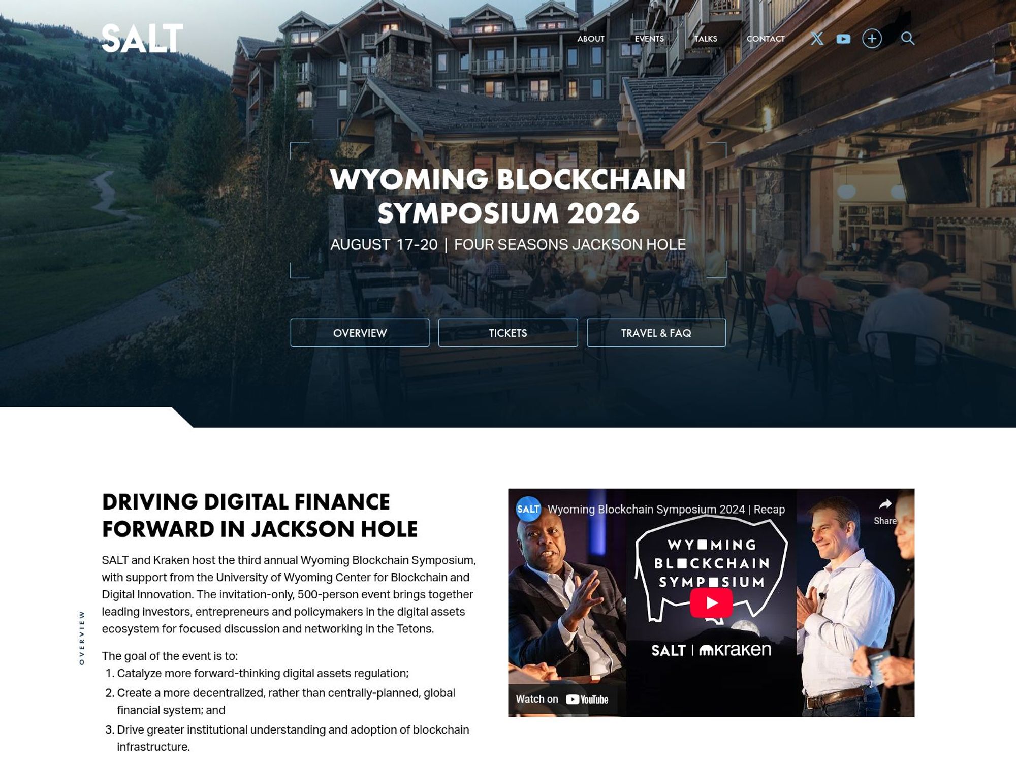 Wyoming Blockchain Symposium website