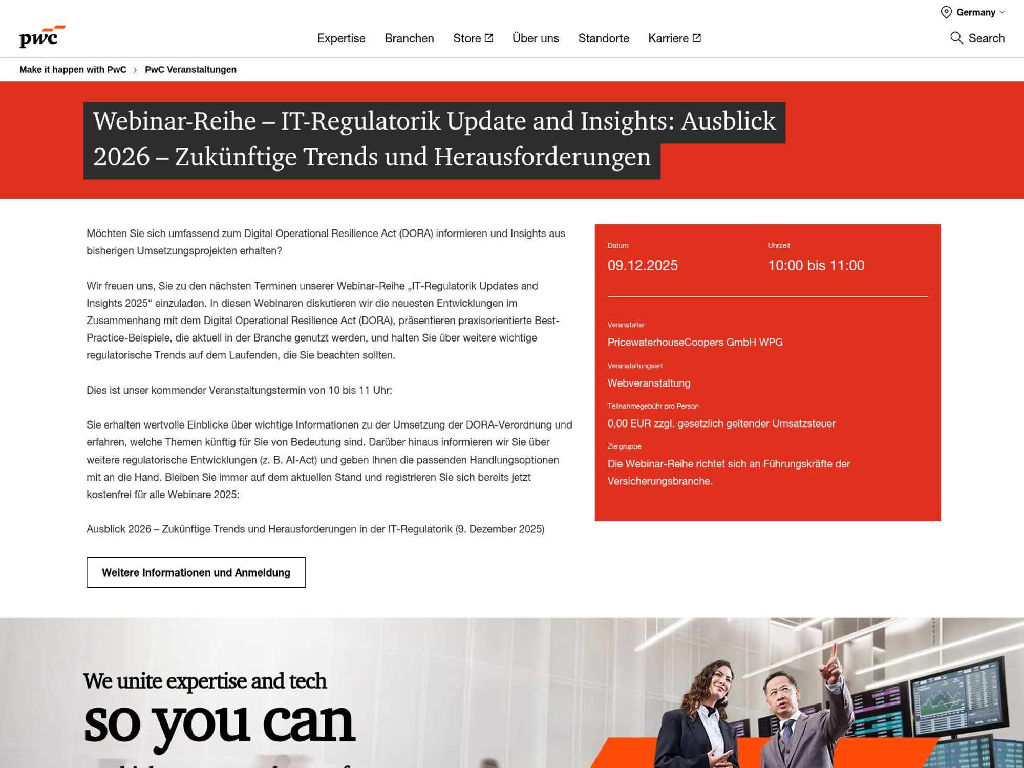 Webinar-Reihe – IT-Regulatorik Update and Insight screenshot