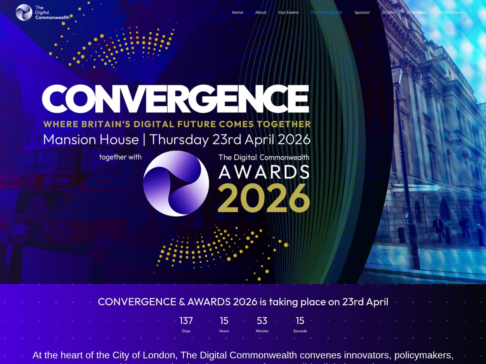 Convergence & Award 2026 website
