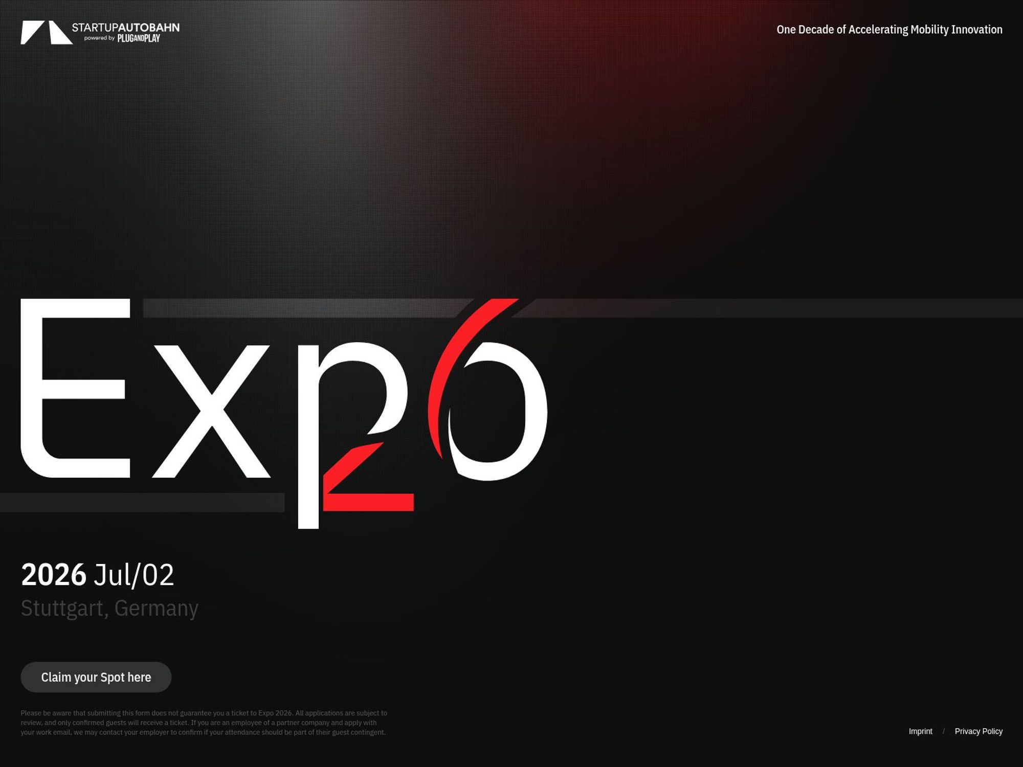 STARTUP AUTOBAHN Expo 2026 website