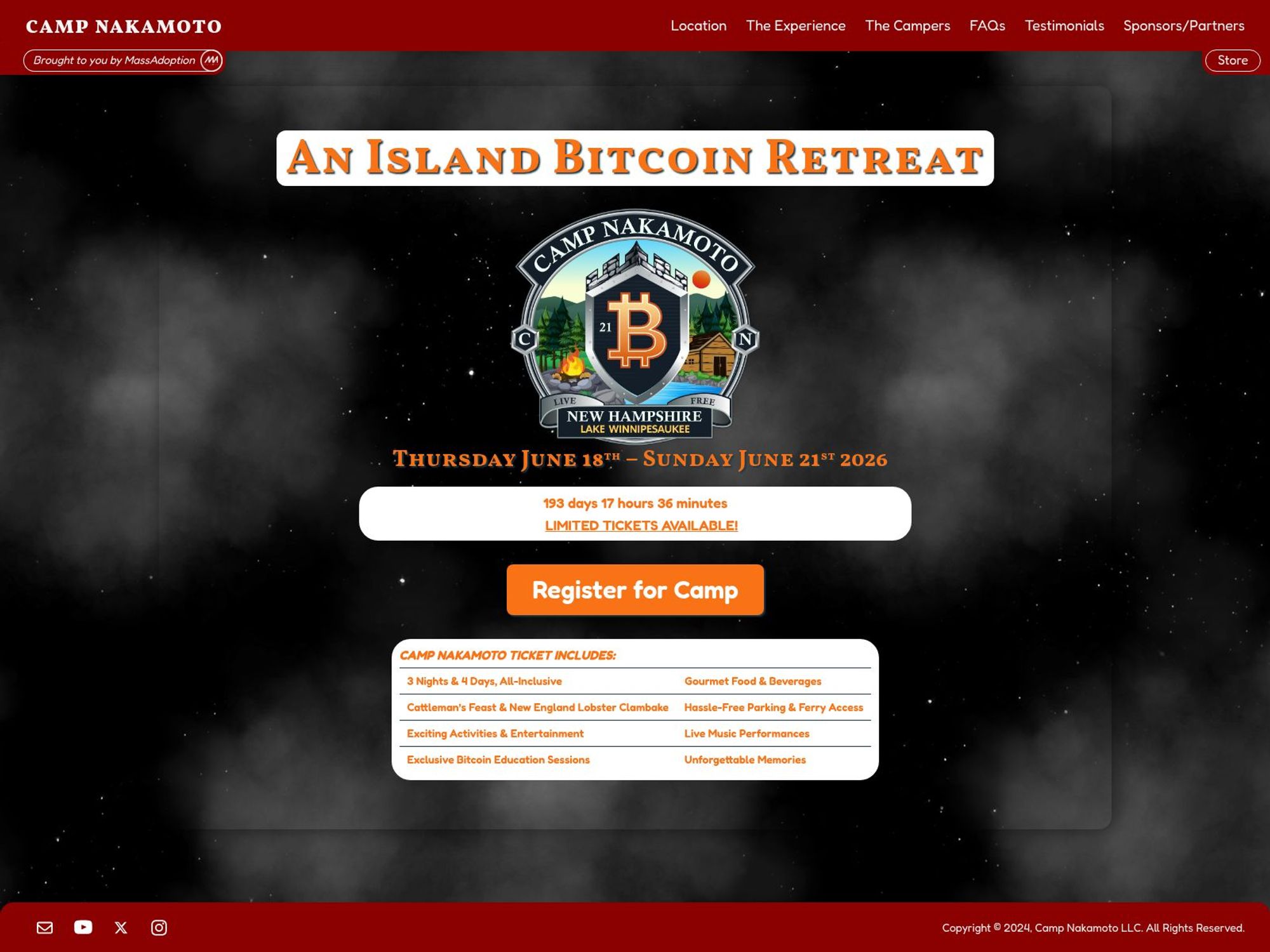 Camp Nakamoto 2026 website