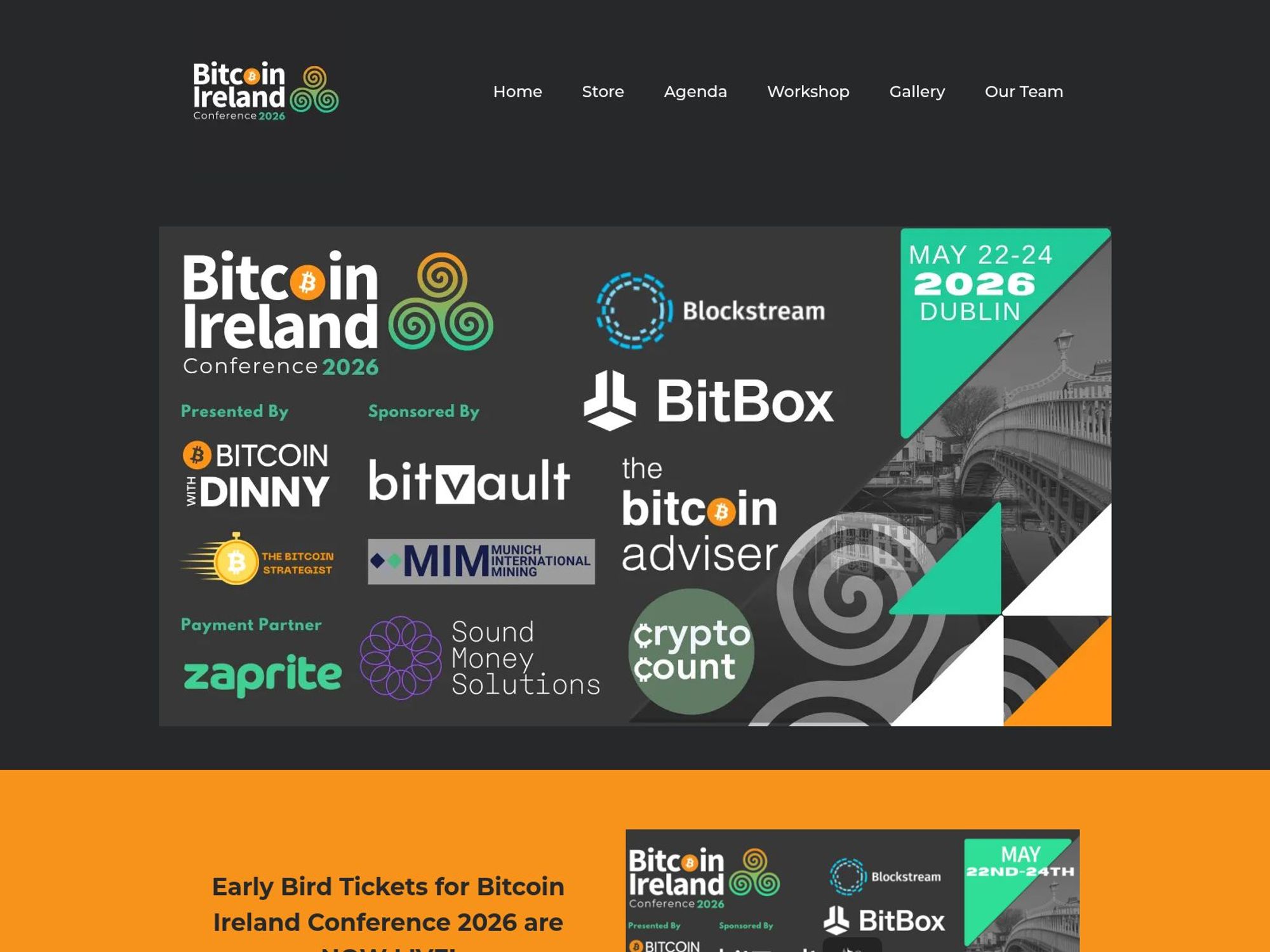 Bitcoin Ireland Conference 2026 website