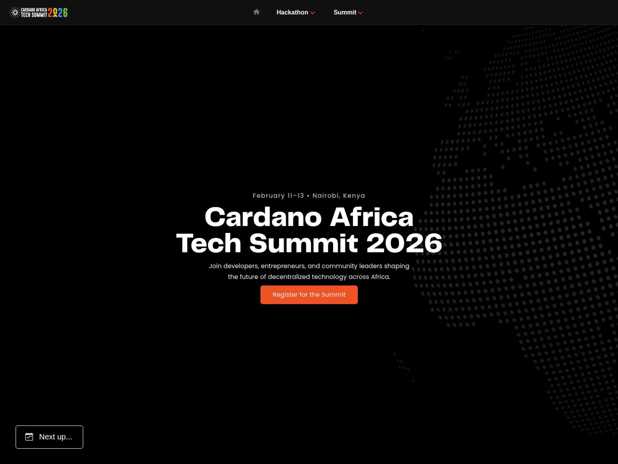 Cardano Africa Tech Summit x ATS website