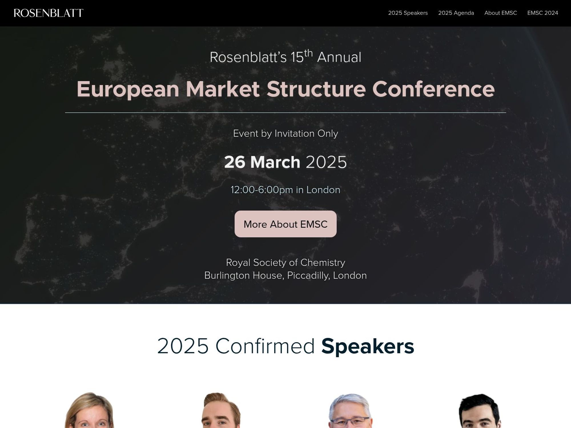Rosenblatt European Market Structure Conference website