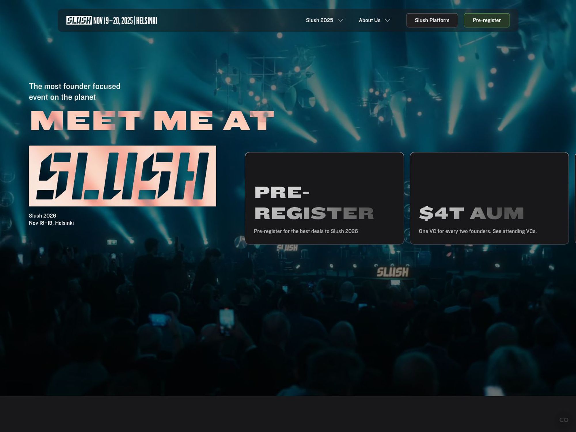 Slush 2026 website