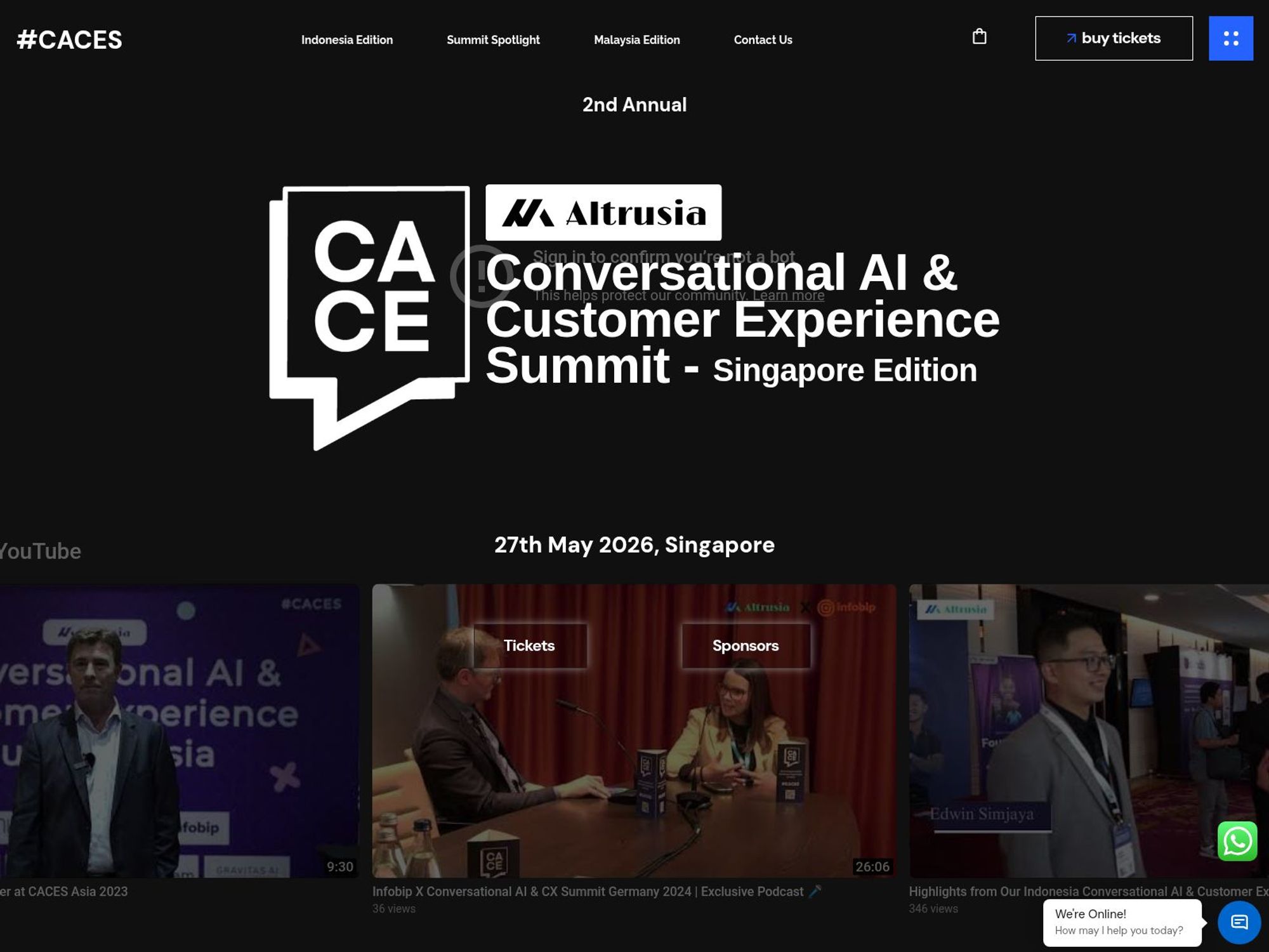 Conversational AI & Customer Experience Summit website