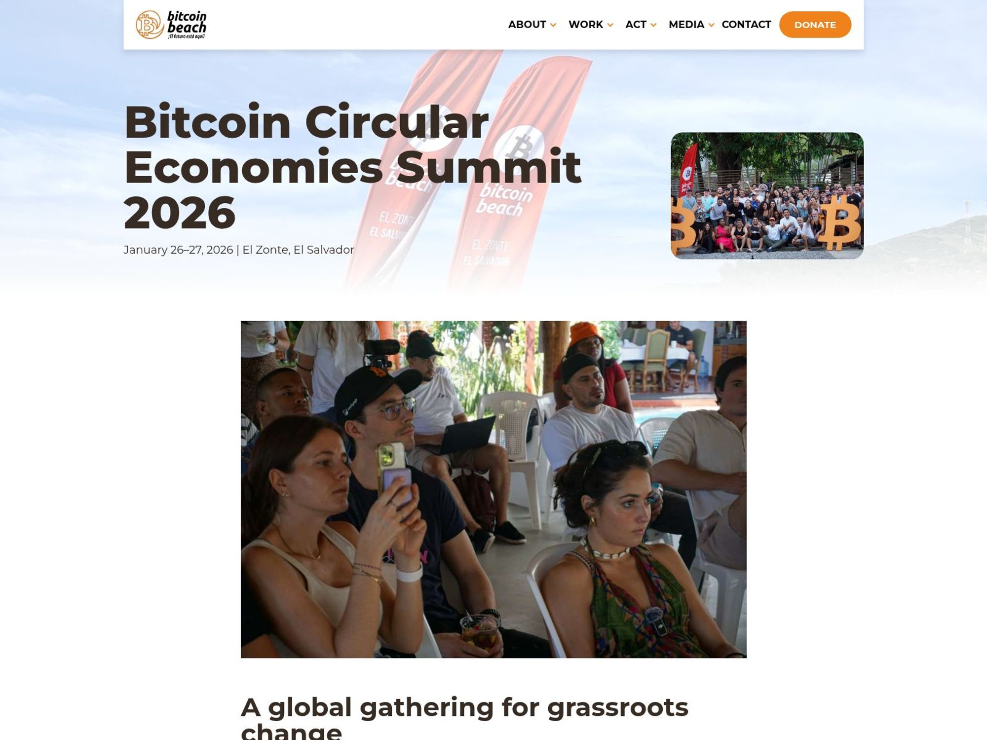 Bitcoin Circular Economies Summit 2026 website