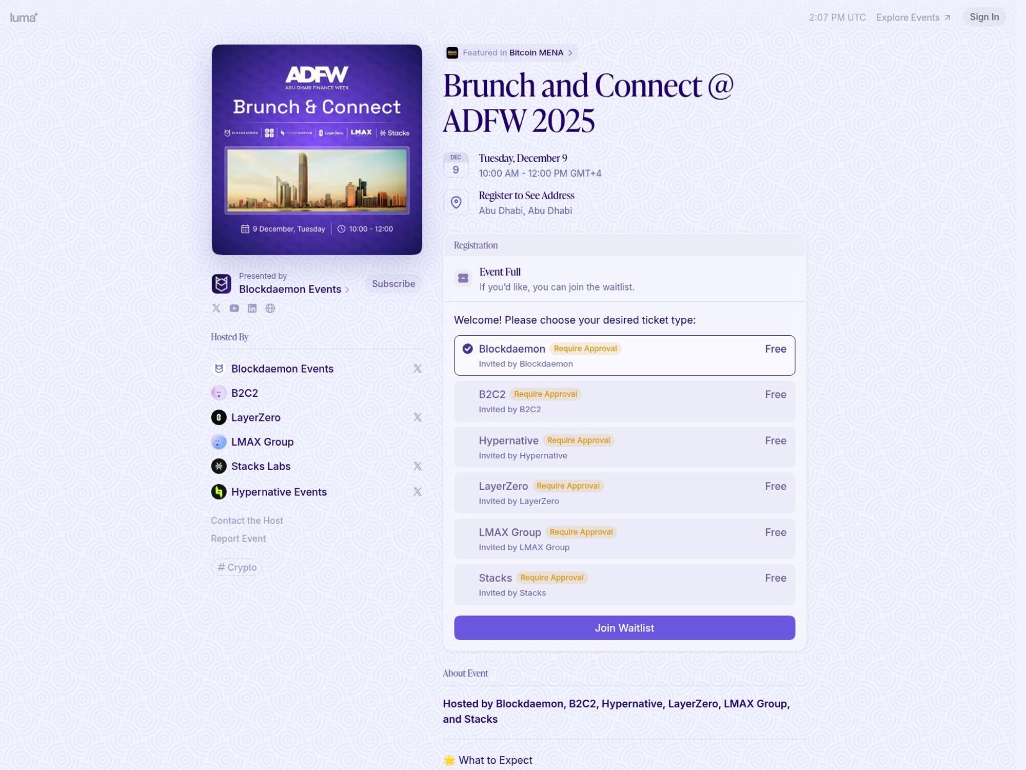 Brunch and Connect @ ADFW 2025 screenshot