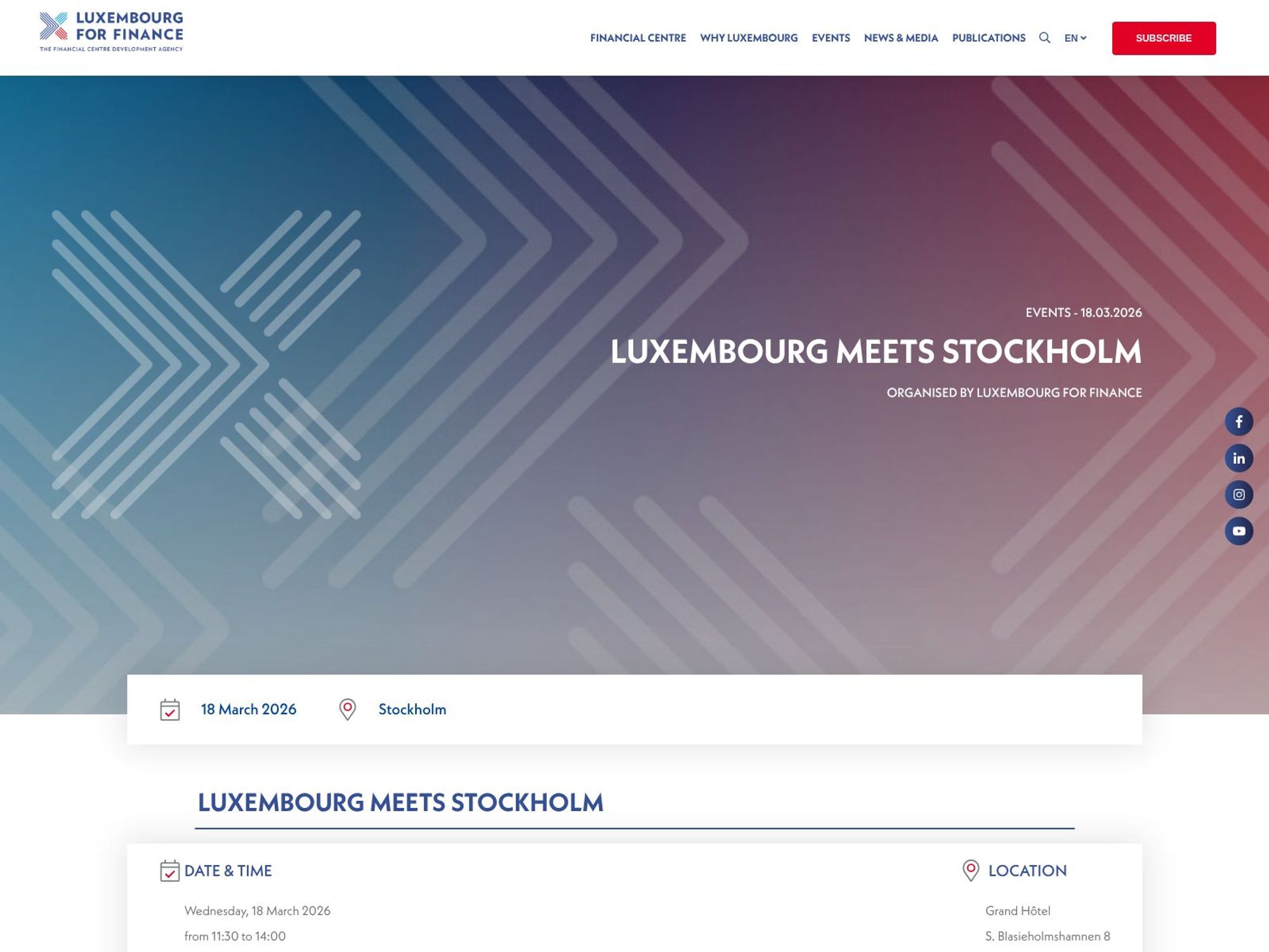 Luxembourg meets Stockholm website
