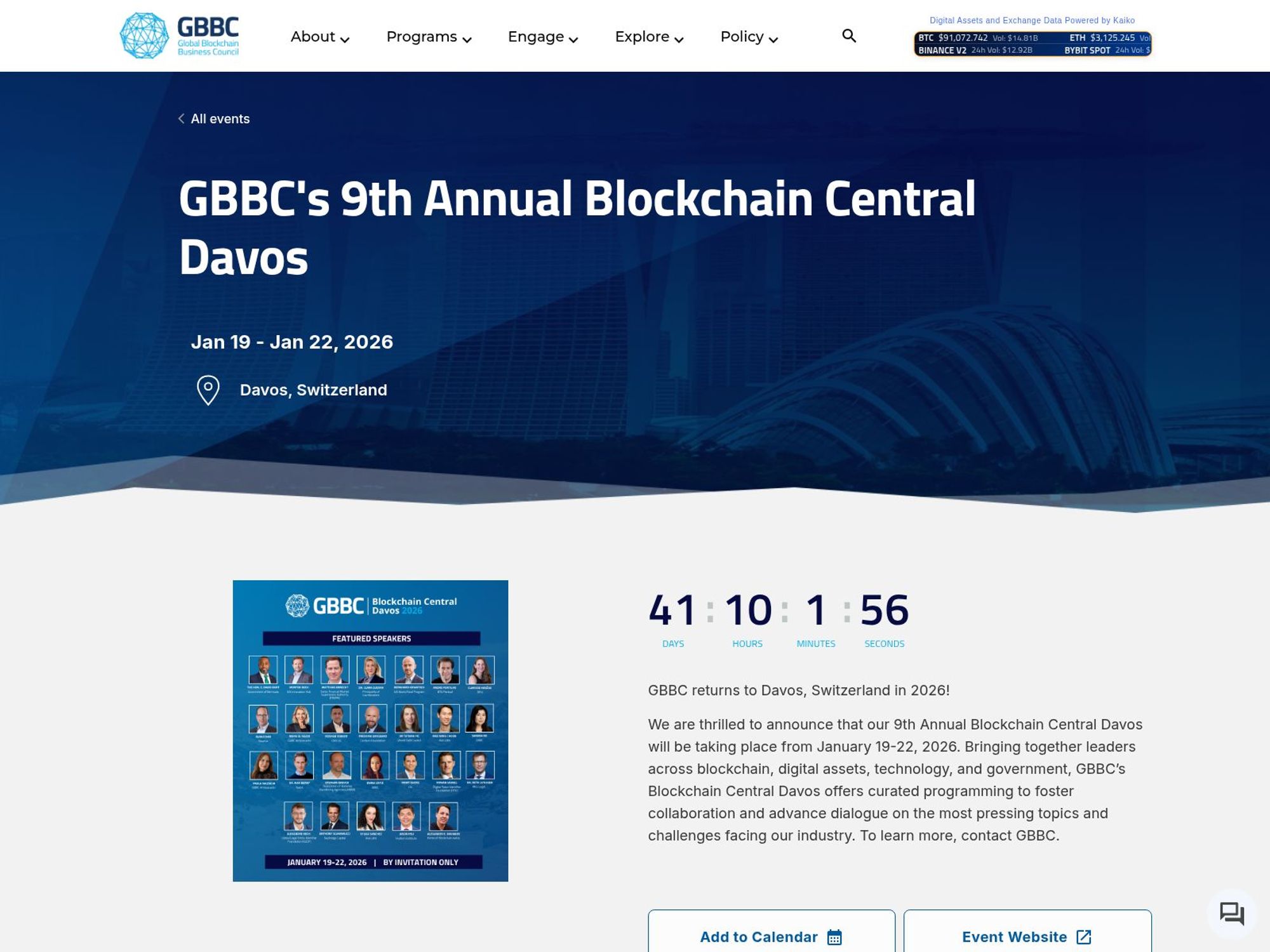 GBBC's 9th Annual Blockchain Central Davos screenshot