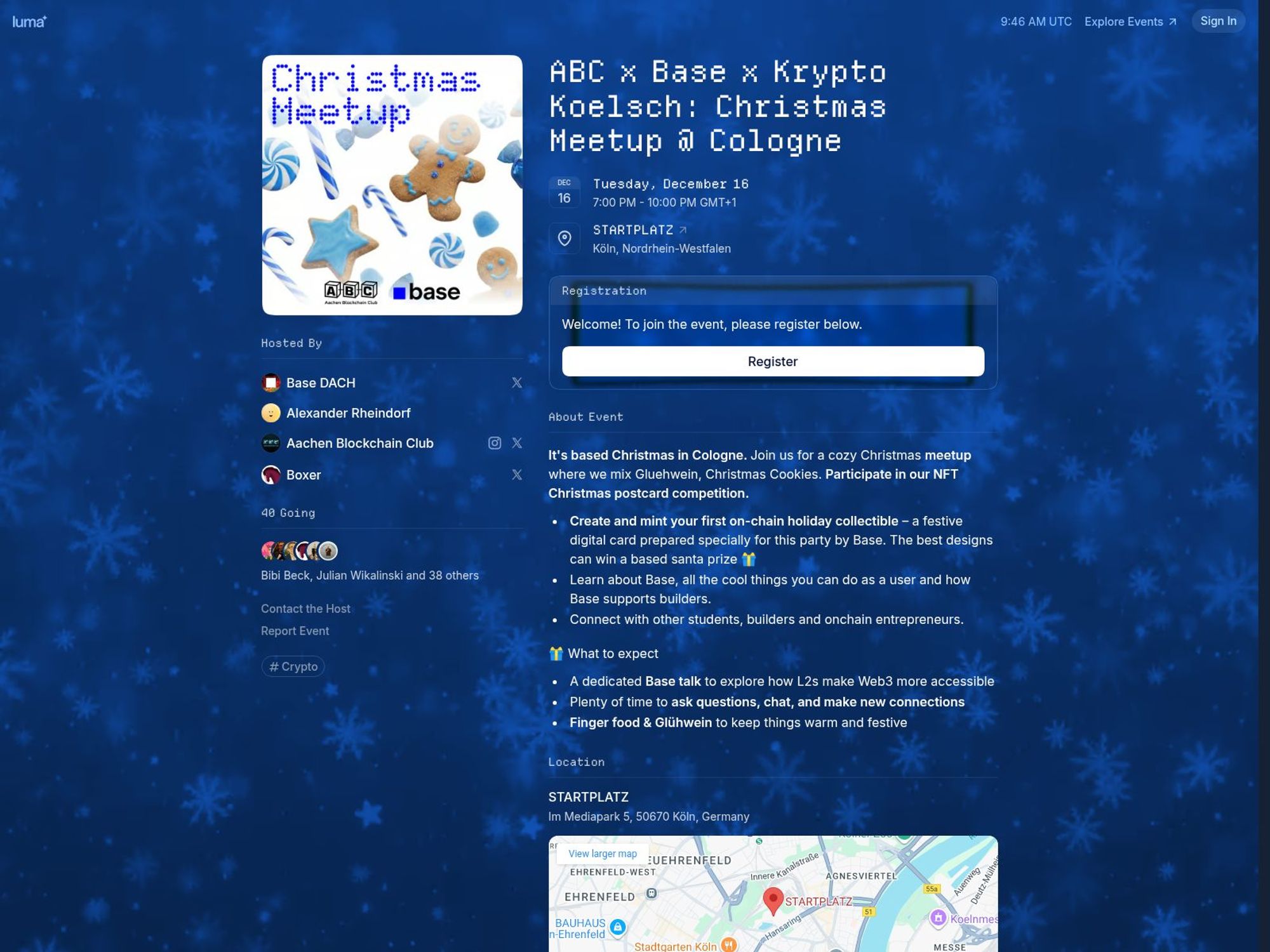 ABC x Base x Krypto Koelsch: Christmas Meetup @ Cologne website