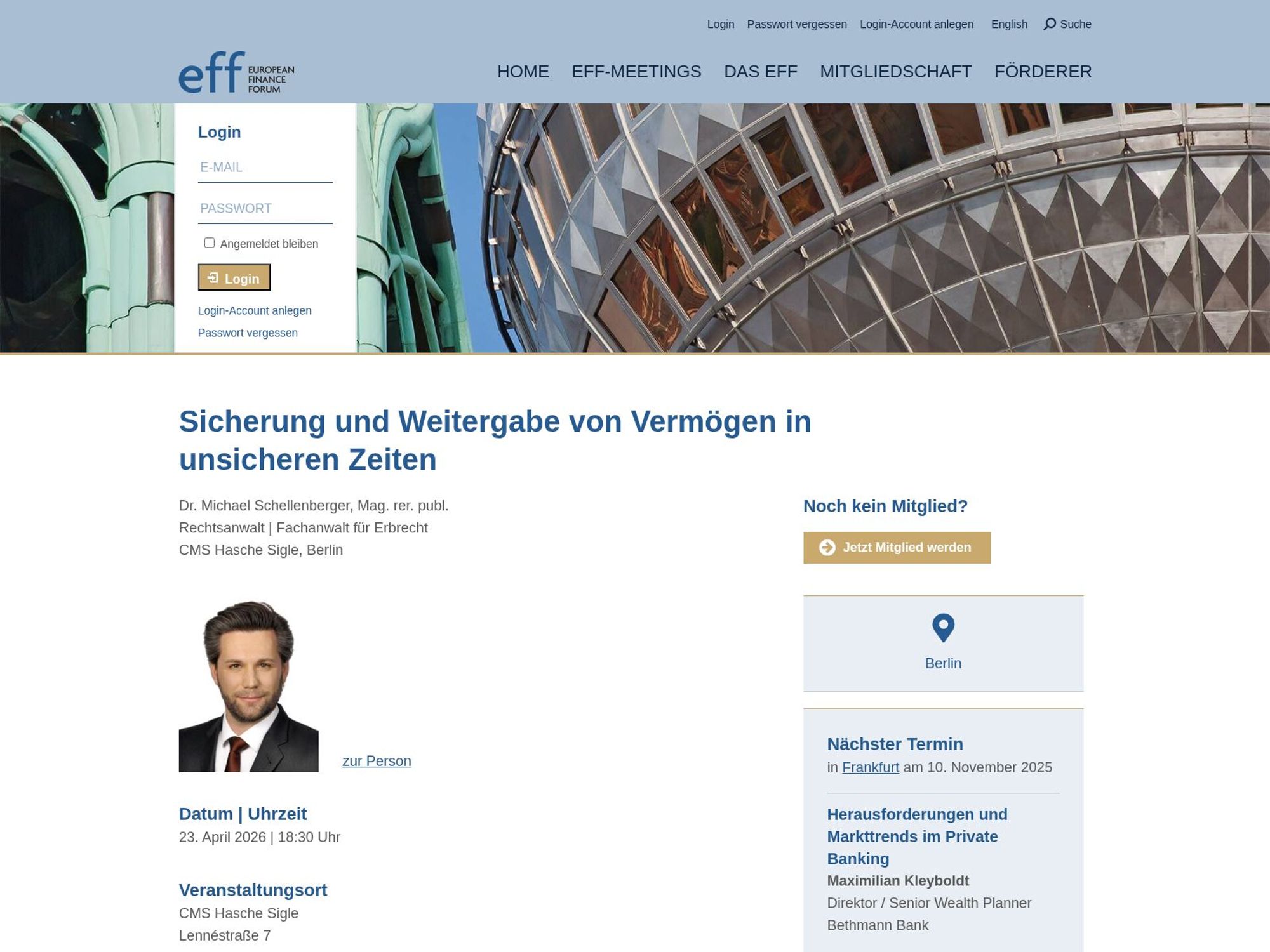Sicherung und Weitergabe von Vermögen in unsicheren Zeiten website