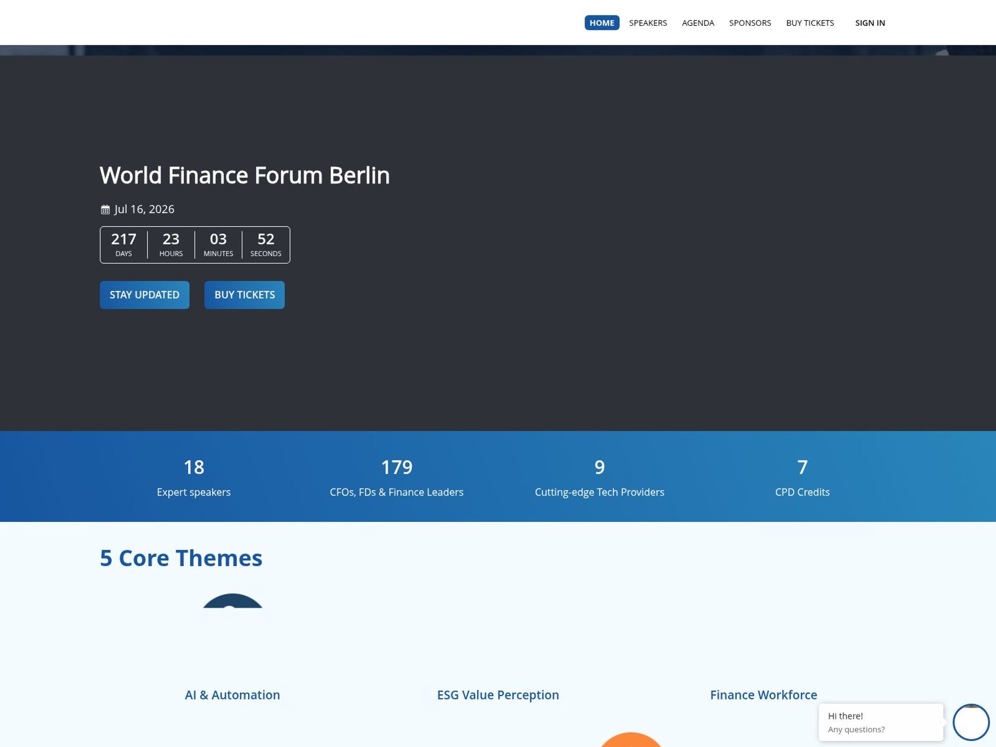 World Finance Forum Berlin website