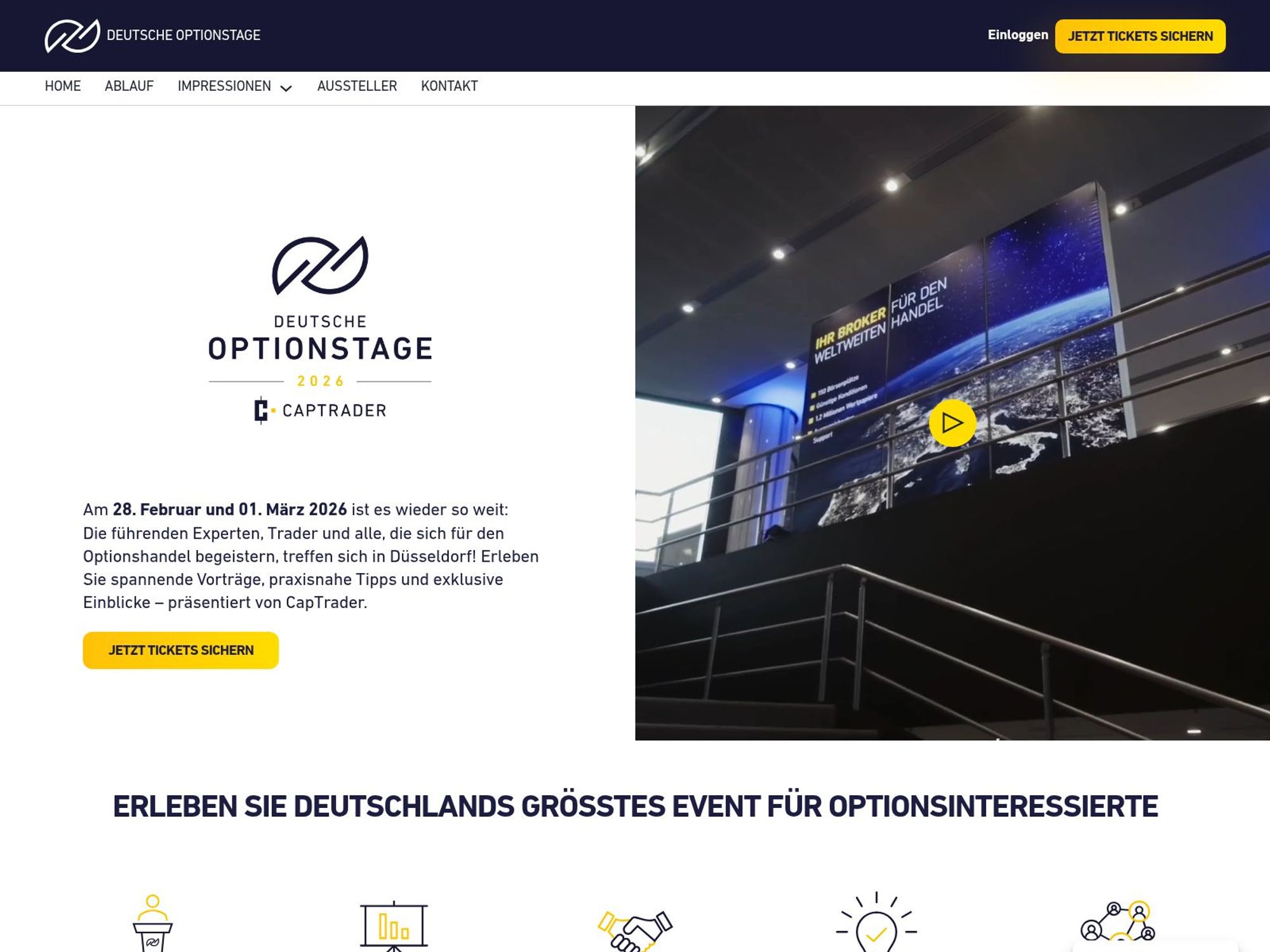 Deutsche Optionstage website