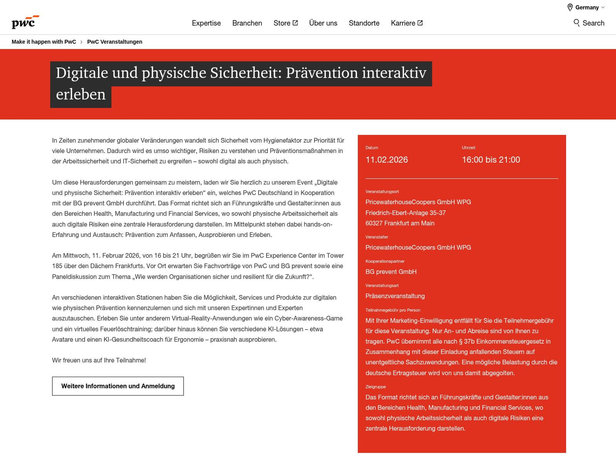 Digitale und physische Sicherheit: Prävention interaktiv erleben website