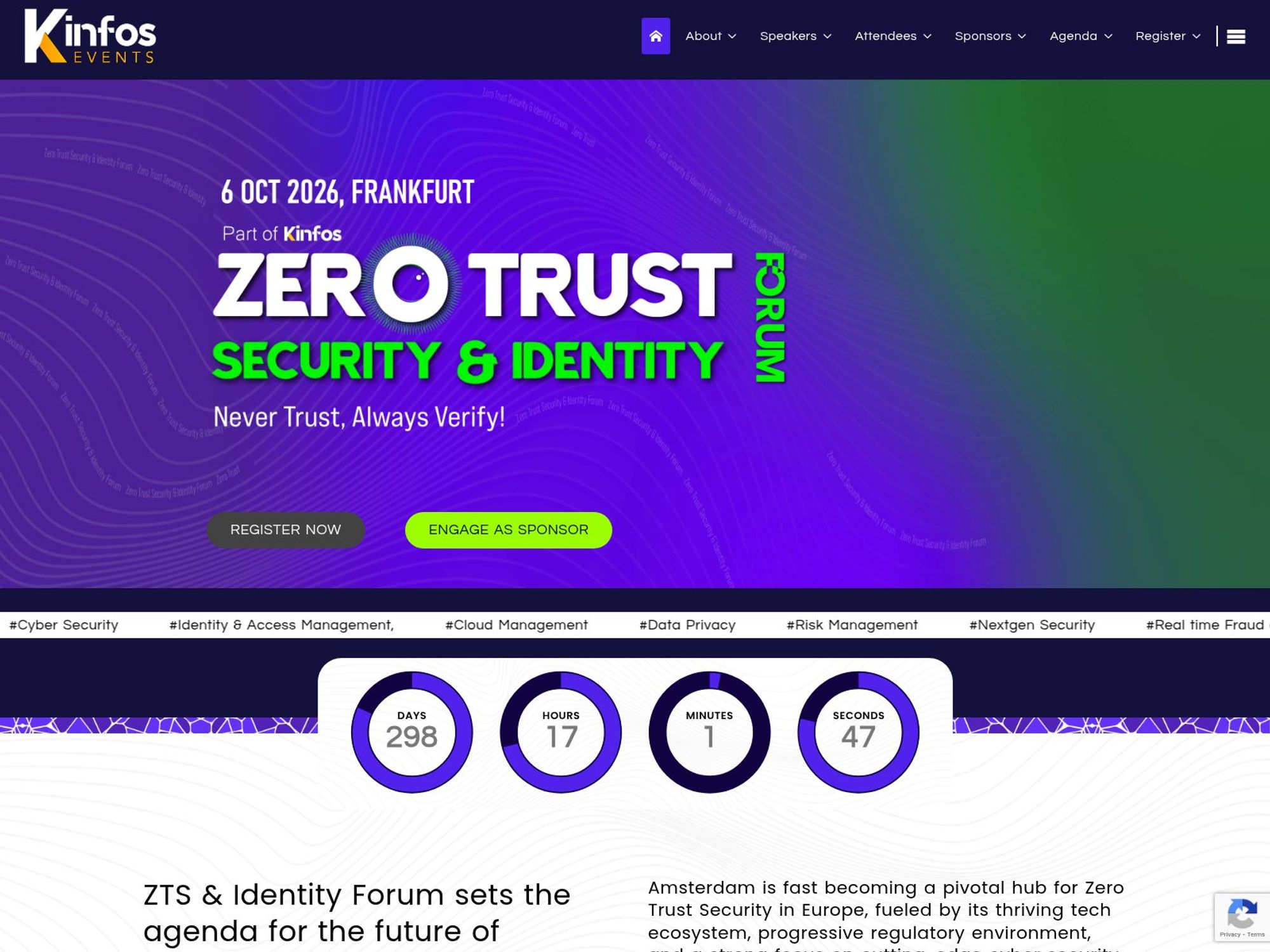 Zero Trust Security & Identity Forum website