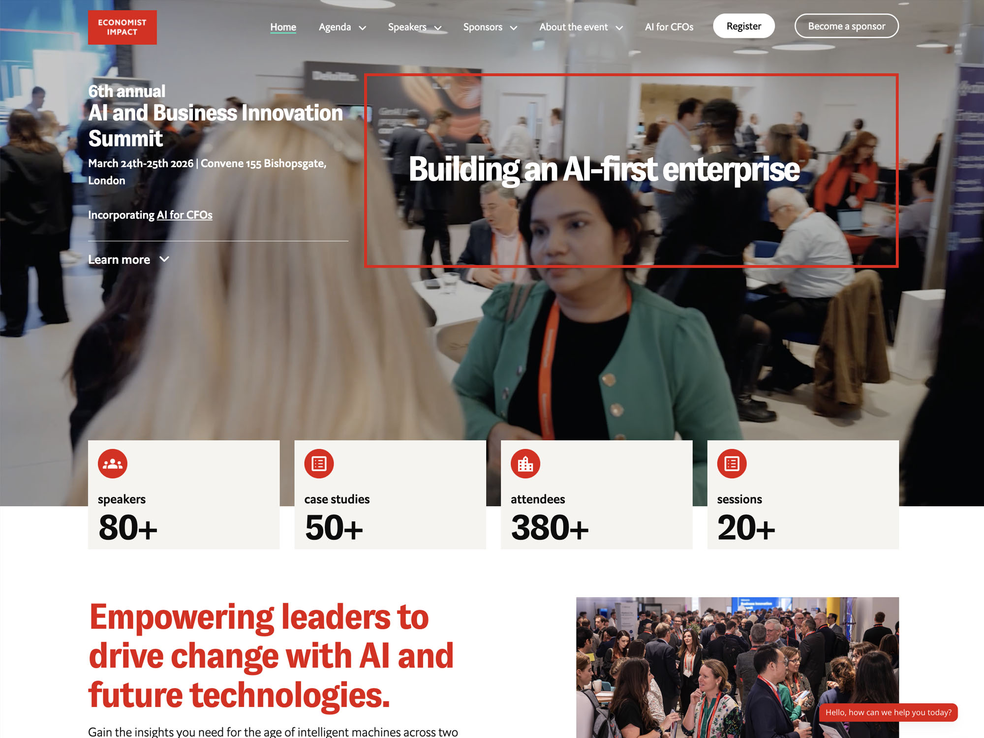 6th annual AI and Business Innovation Summit website