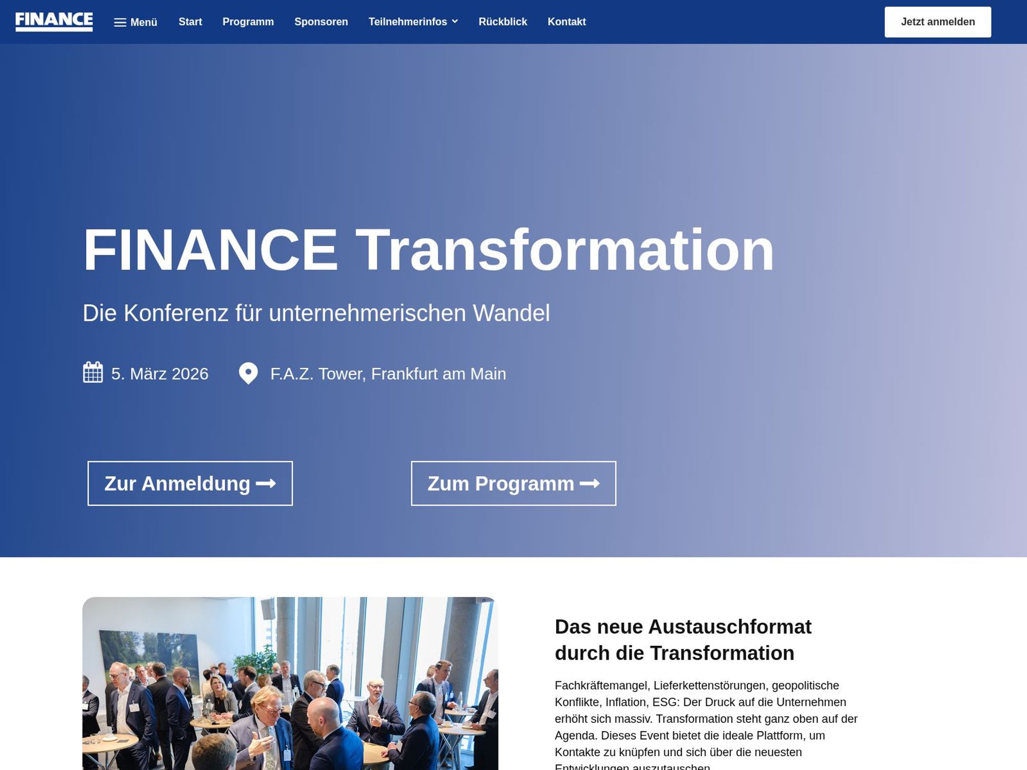 FINANCE Transformation website