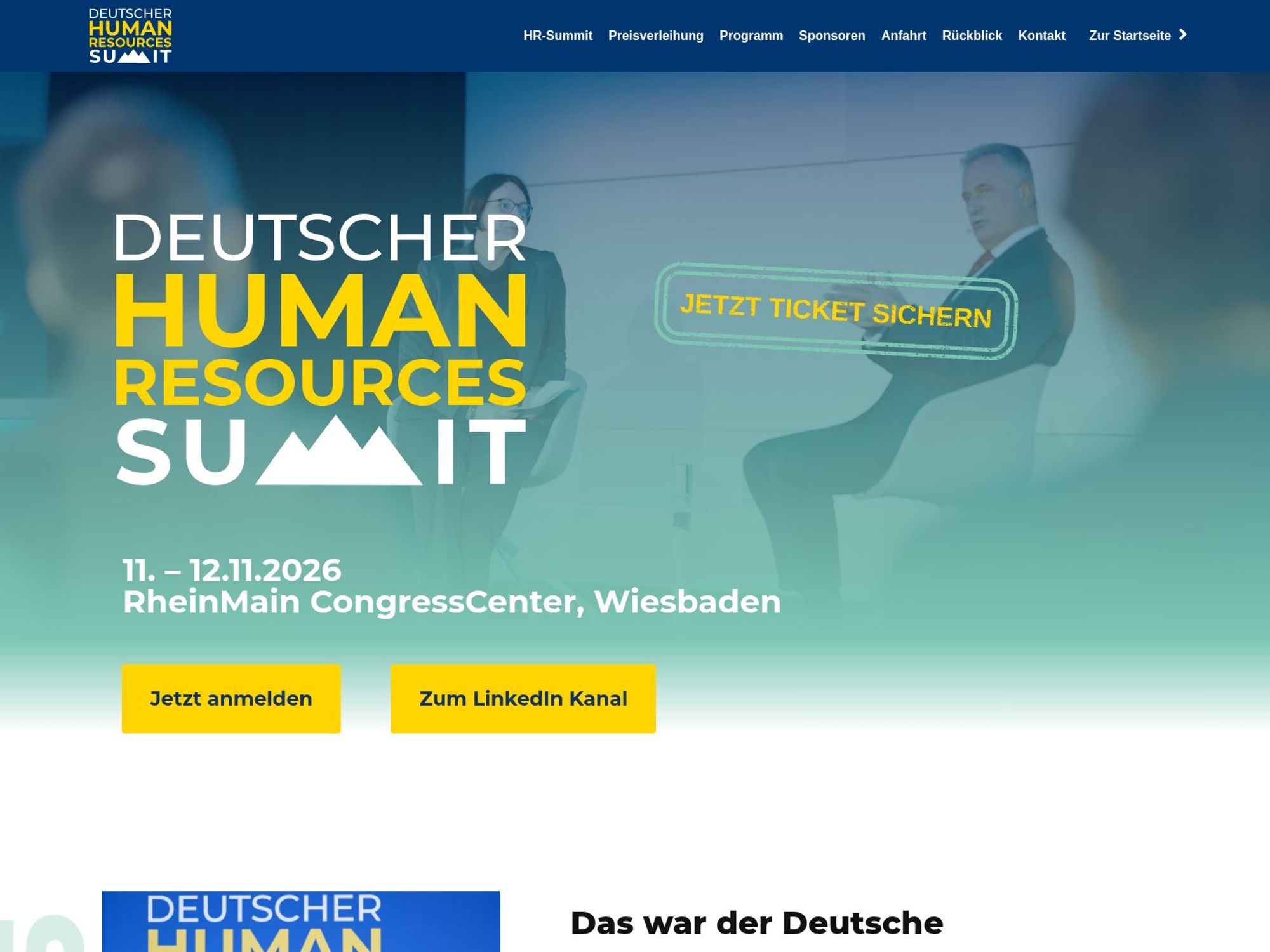 Deutsche Human Resources Summit website