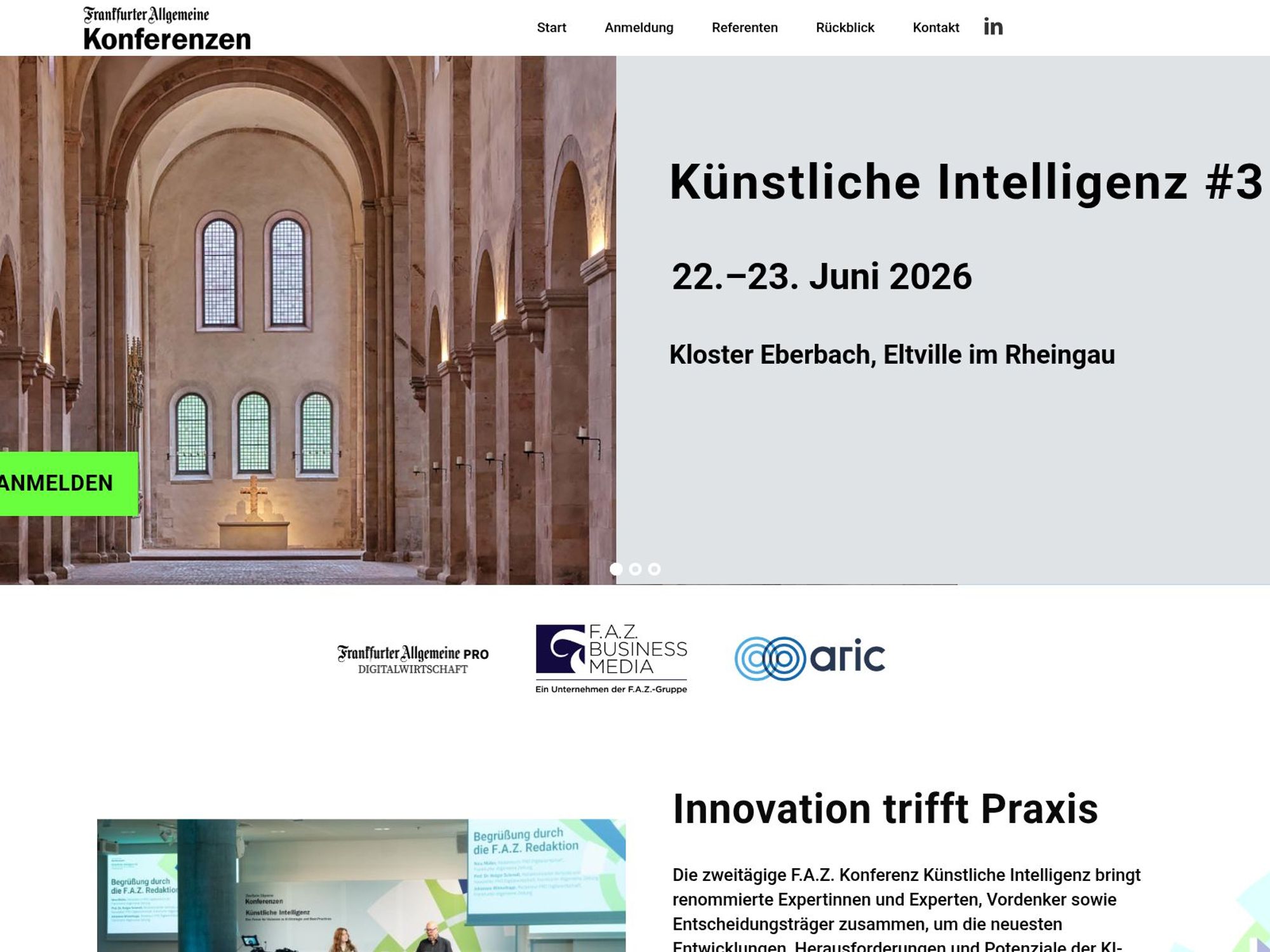 Künstliche Intelligenz-Konferenz website