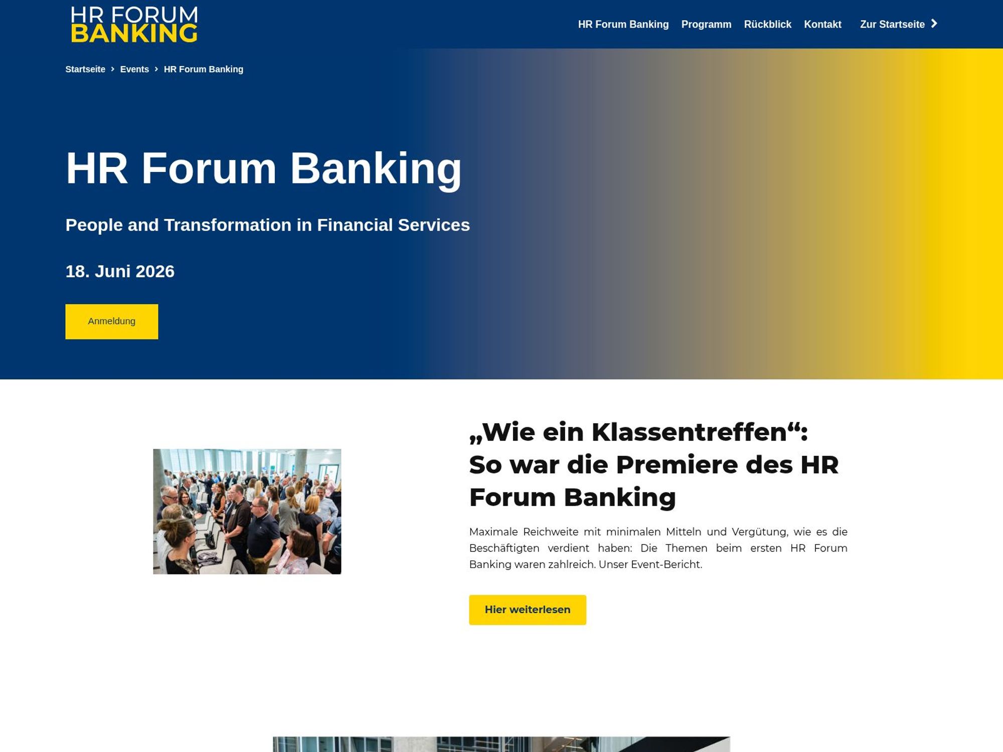 HR Forum Banking website