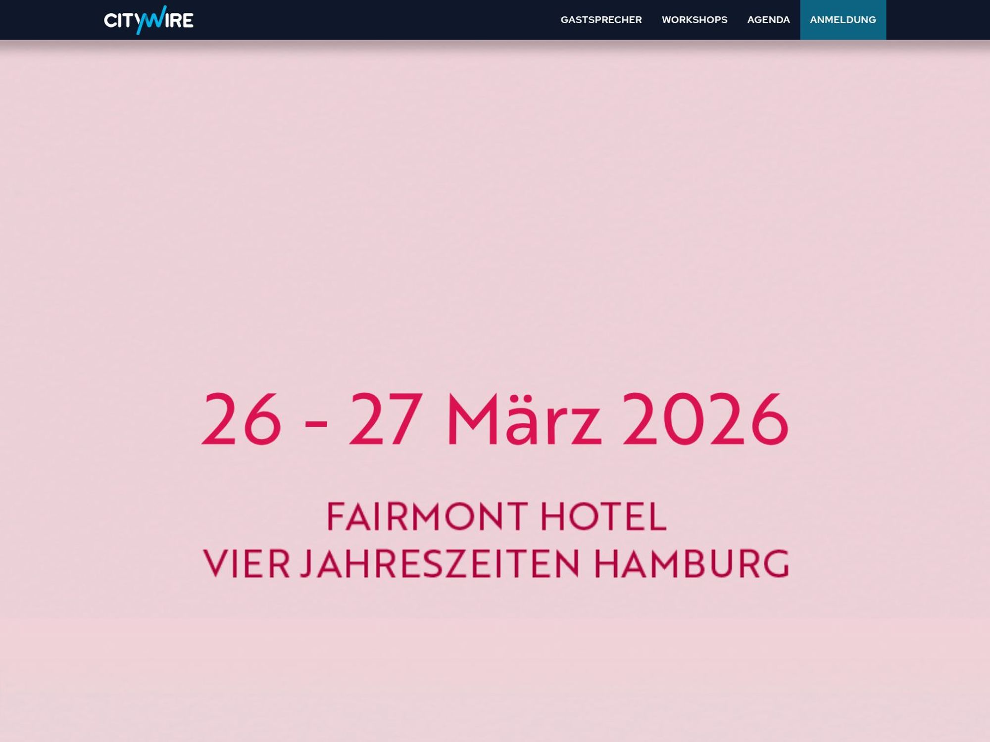 Citywire Hamburg Retreat 2026 website
