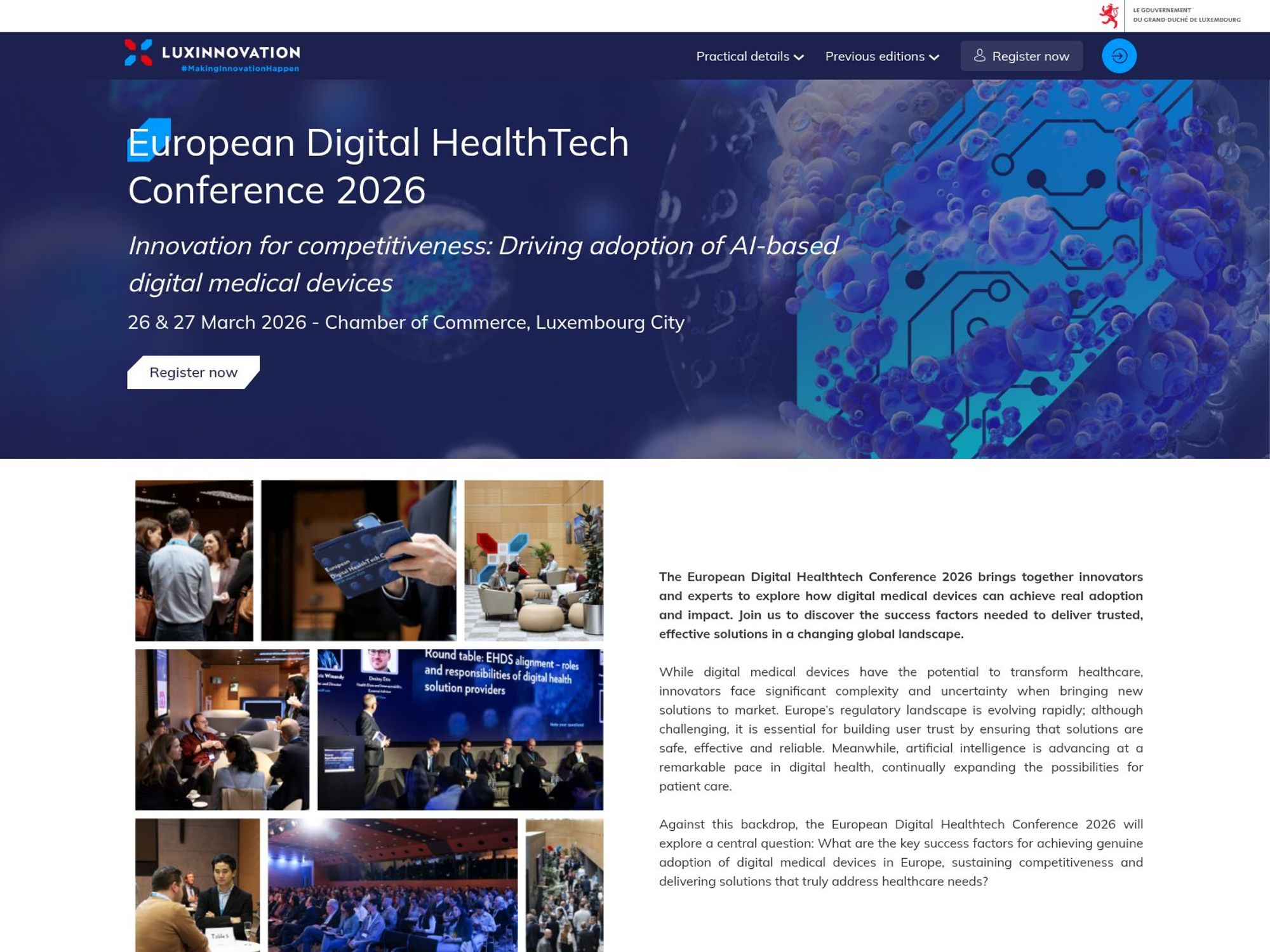 European Digital HealthTech Conference 2026 website