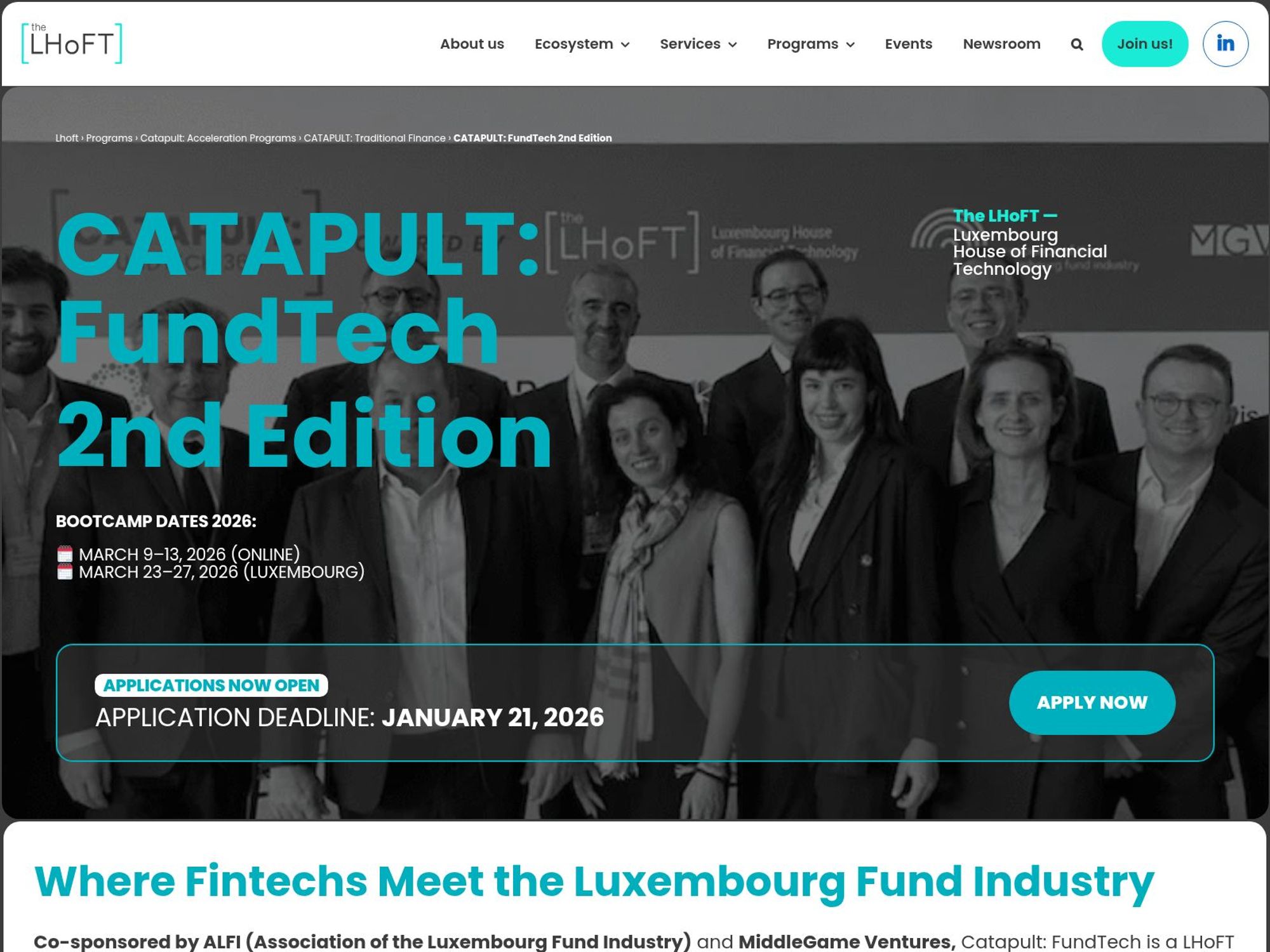 Catapult: FundTech 2rd Edition website