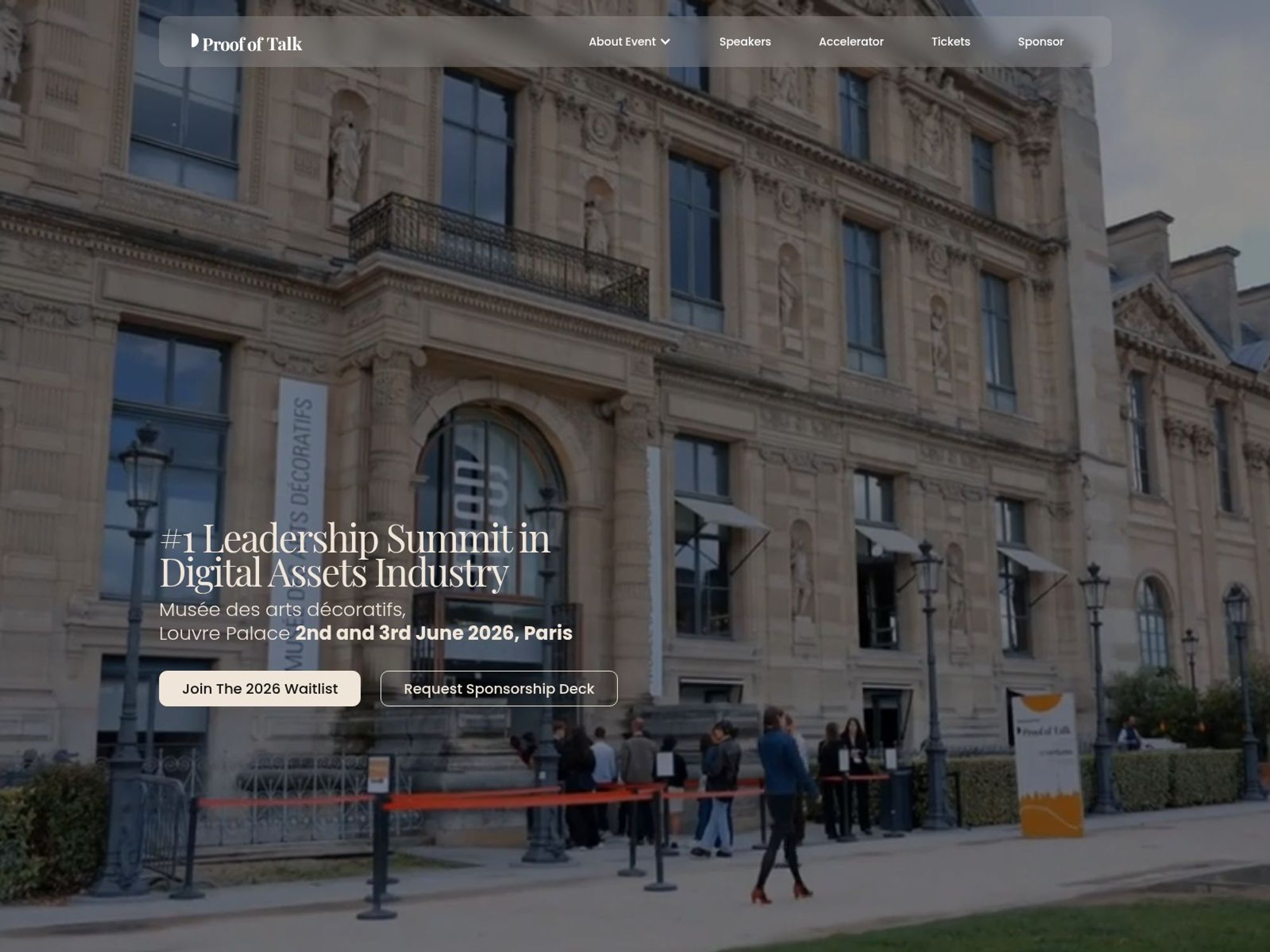 Proof of Talk 2026 website