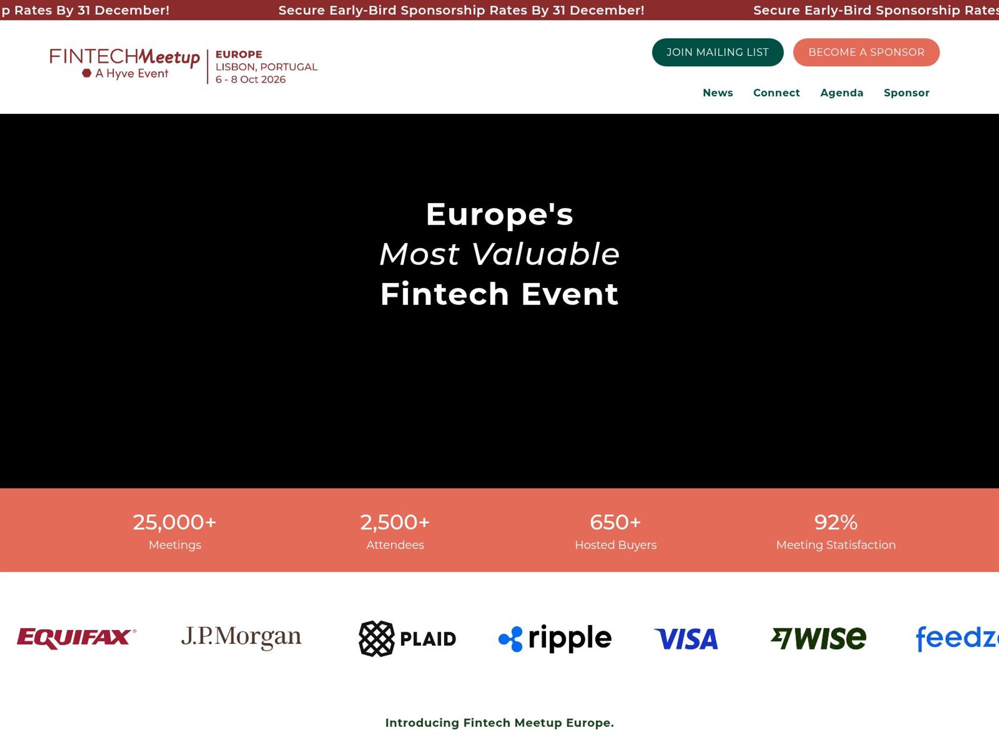 Fintech Meetup website