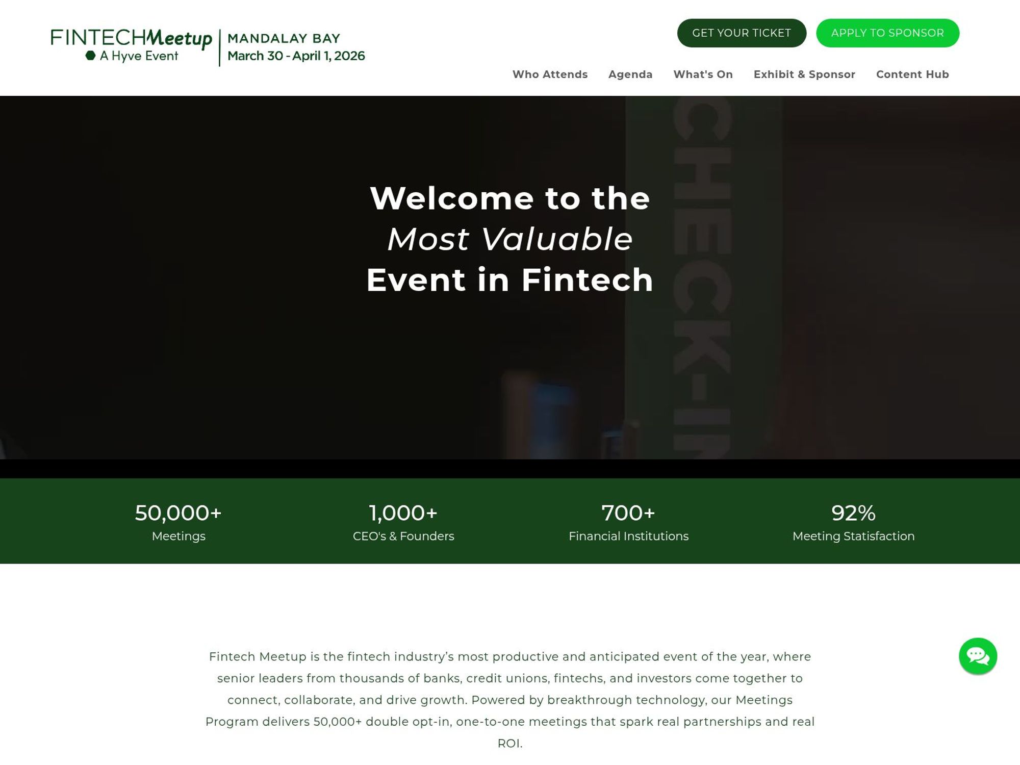 Fintech Meetup website