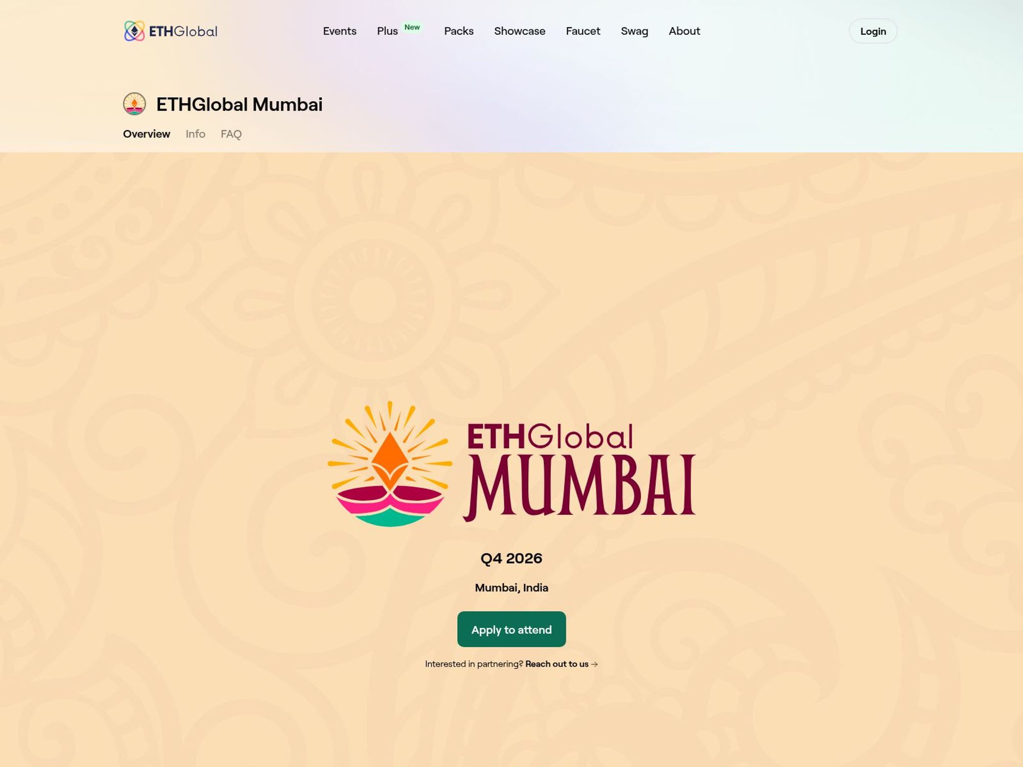 ETHGlobal Mumbai website