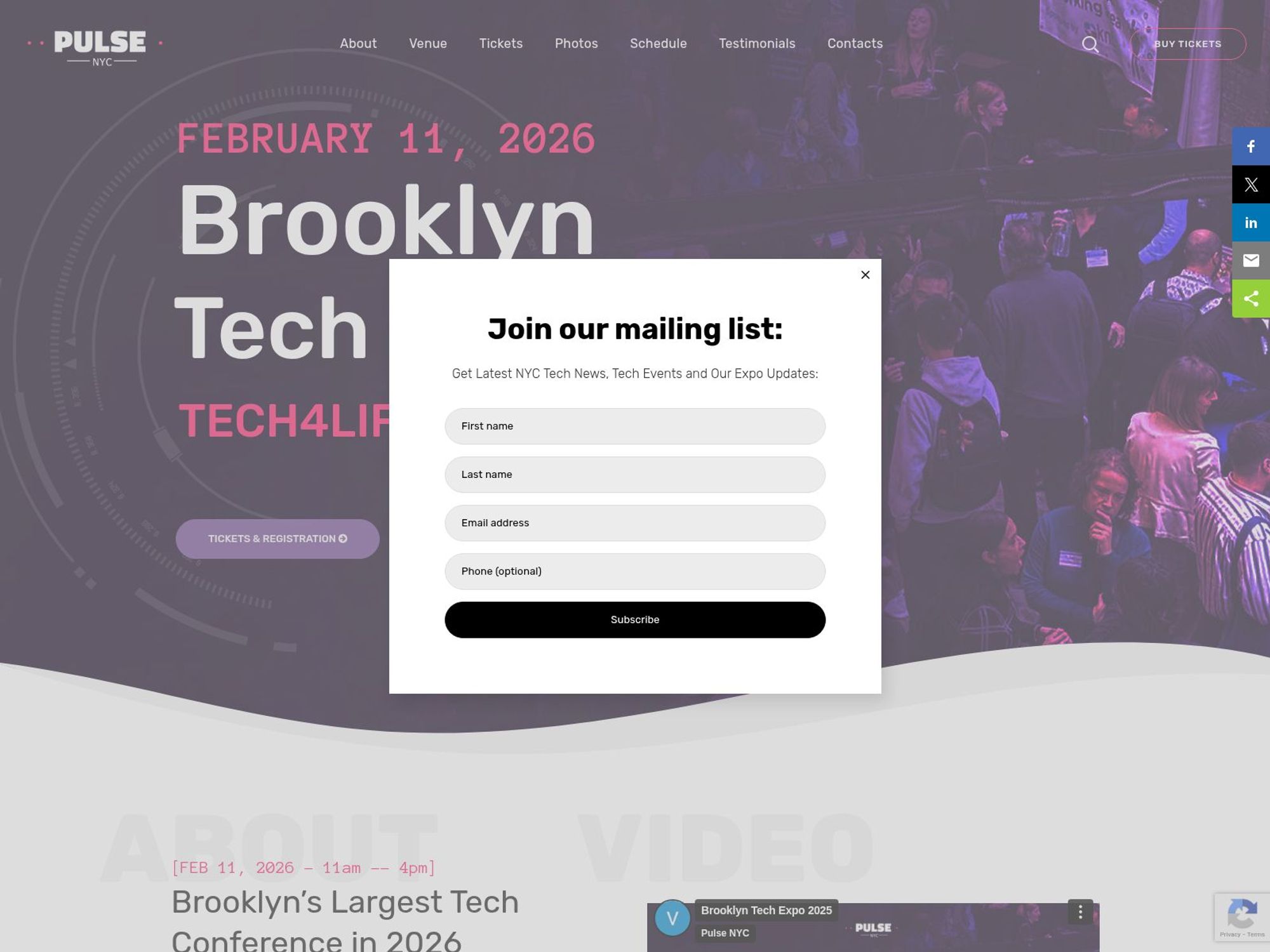 Brooklyn Tech Expo 2026 website