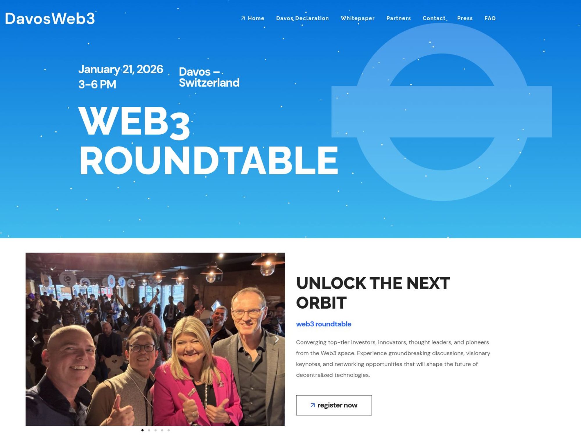 DavosWeb3 Roundtable website
