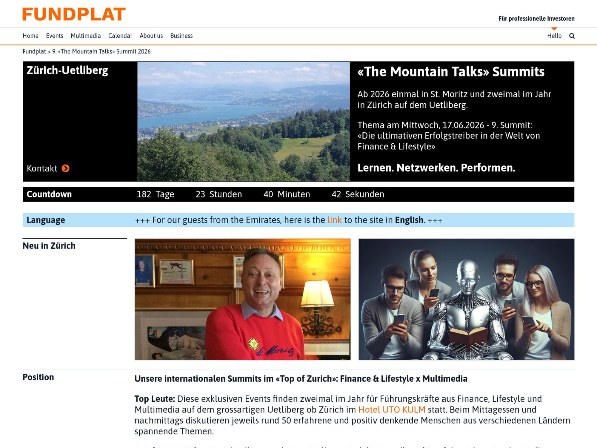 The Mountain Talk 9. Summit 2026 website