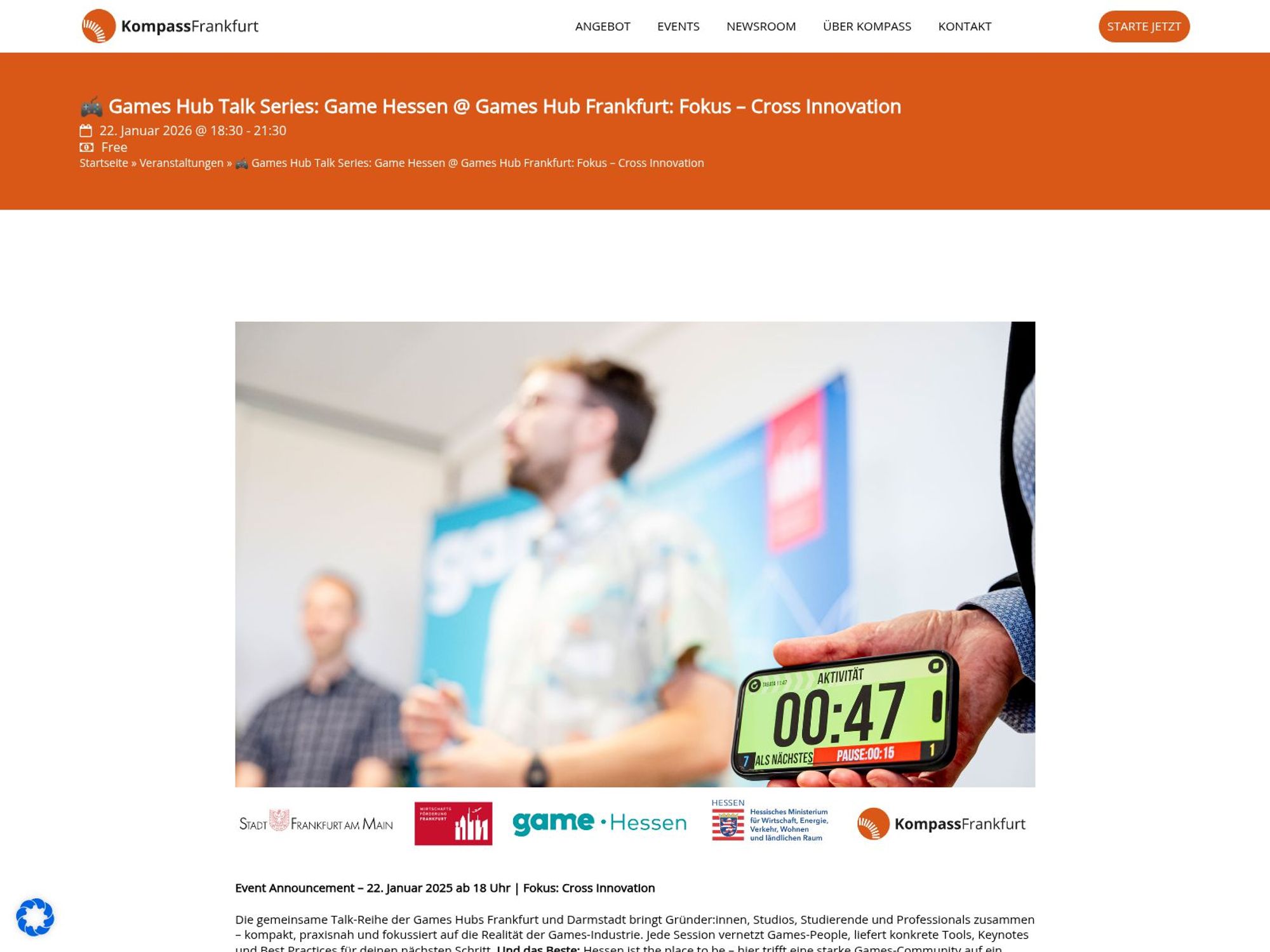 🎮 Games Hub Talk Series: Game Hessen @ Games Hub Frankfurt: Fokus – Cross Innovation website